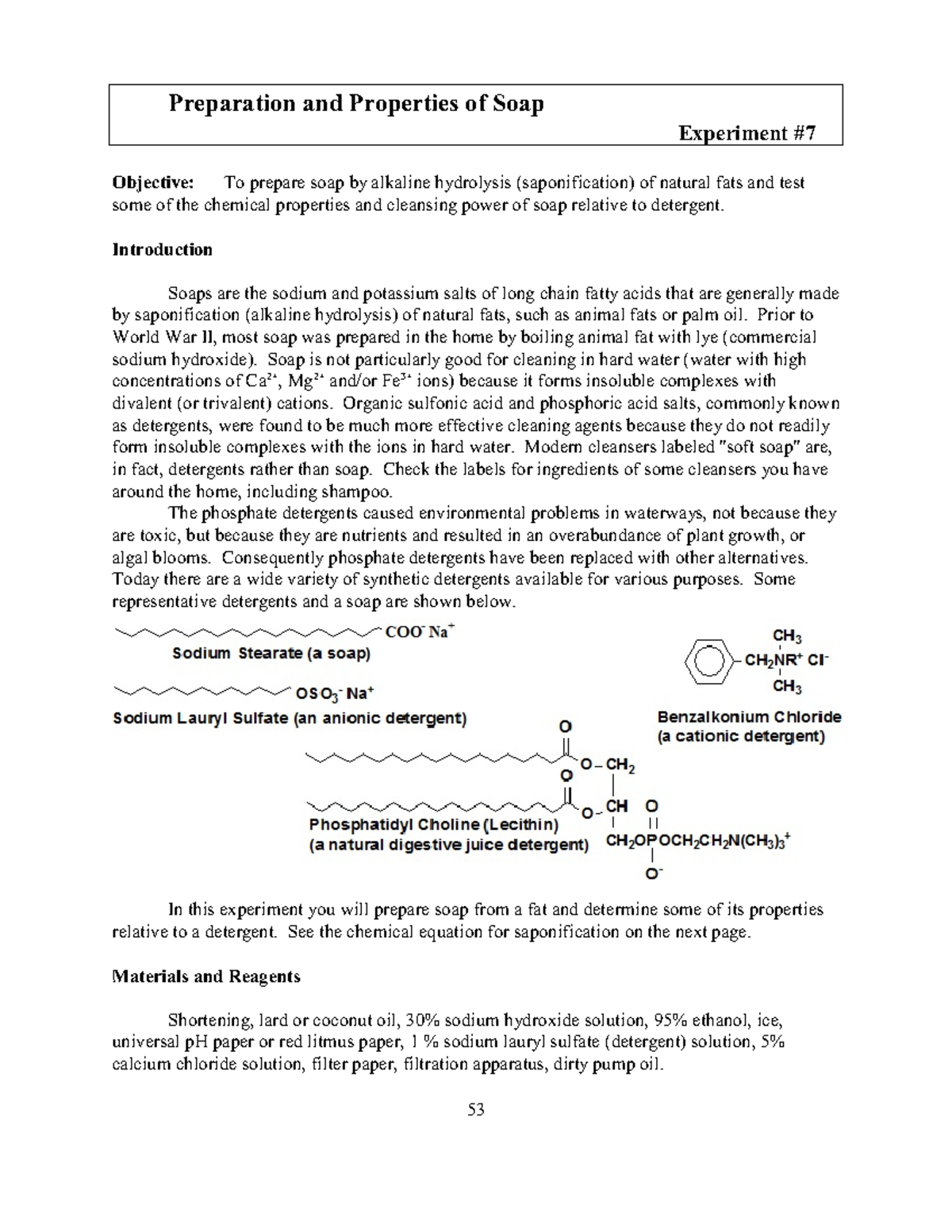 E7Sapon - Lab Report on Soap Preparation and Properties Analysis - Studocu