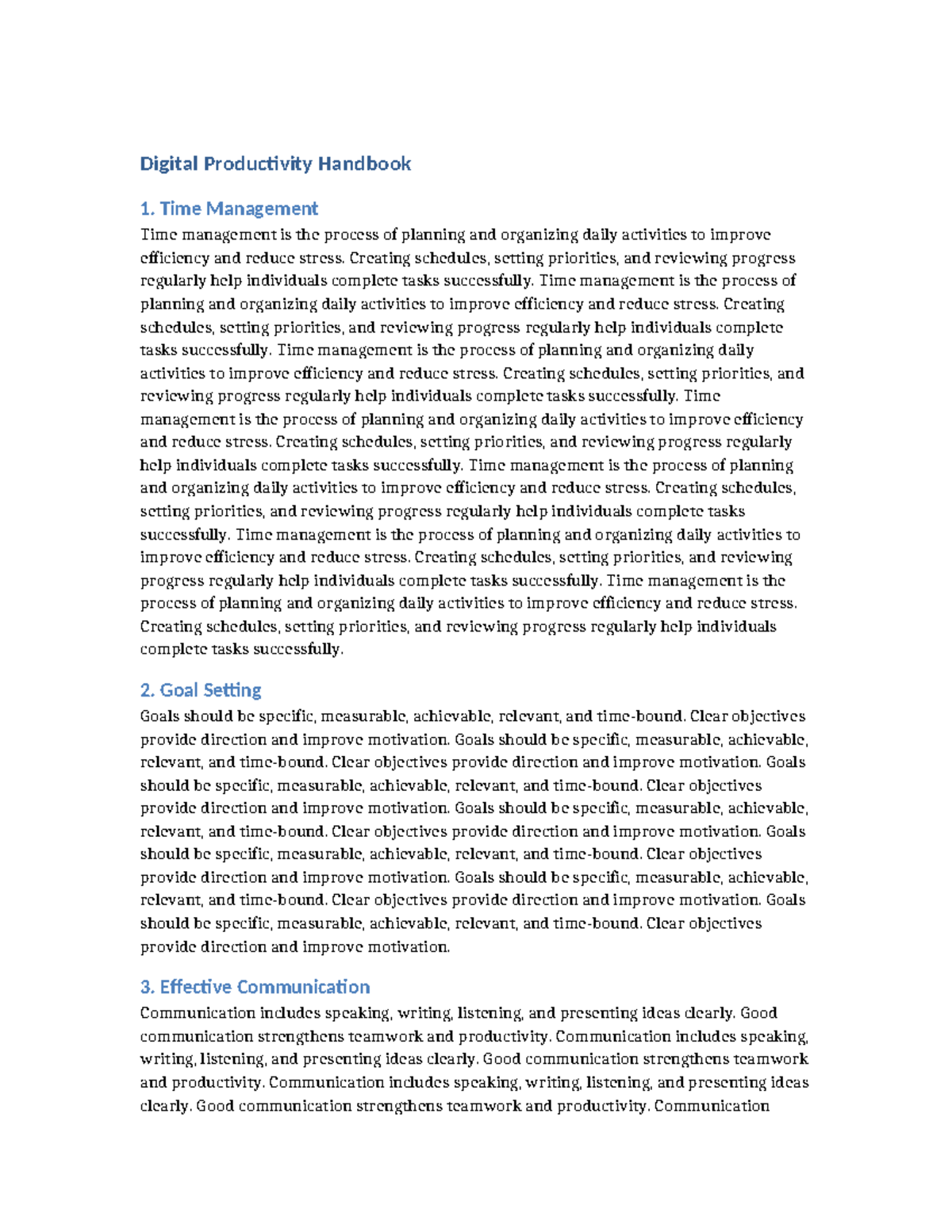 Digital Productivity Handbook: Strategies for Time Management ...