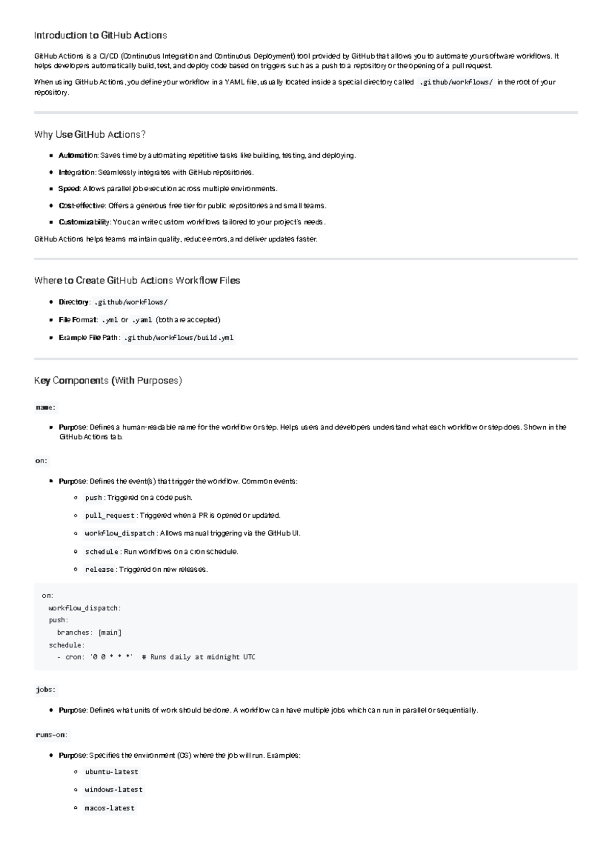 GitHub Actions Intro: Automating CI/CD Workflows with YAML - Studocu