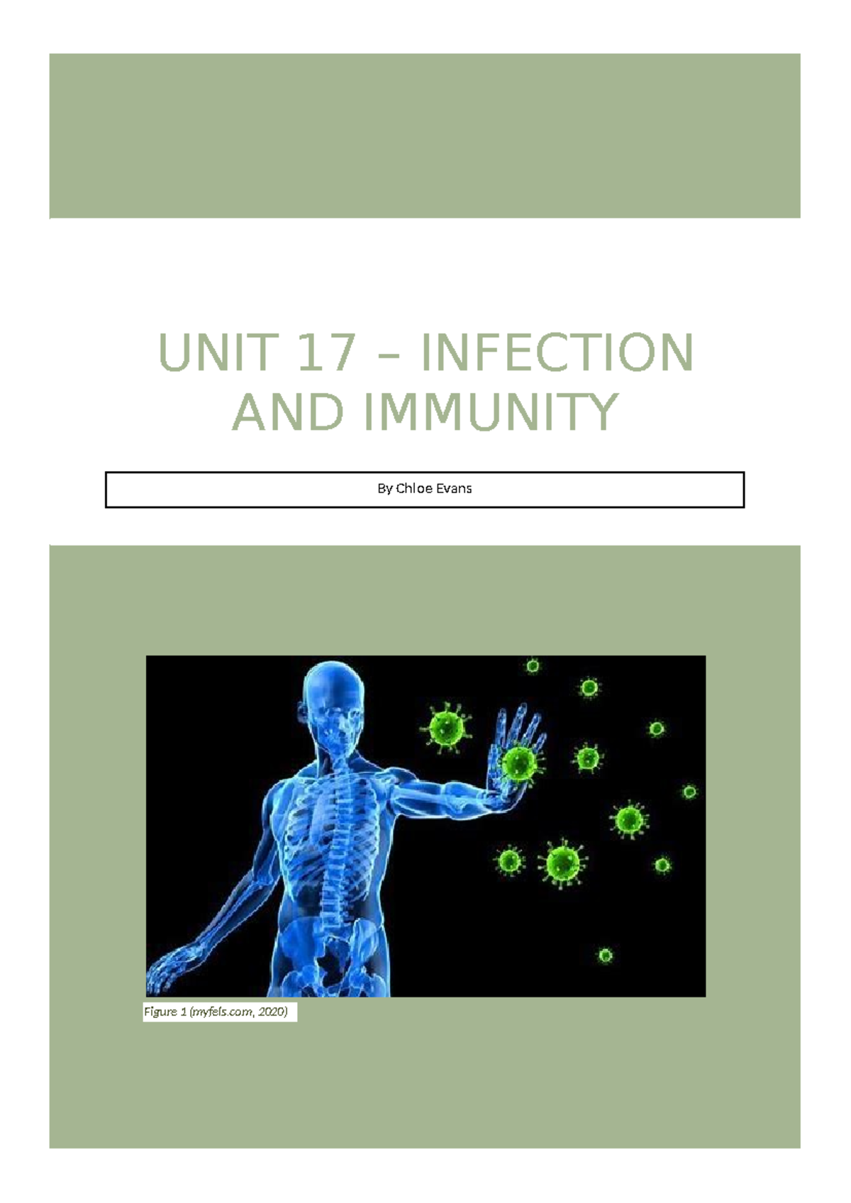 UNIT 17: Infection and Immunity - Illustrated Report Analysis - Studocu