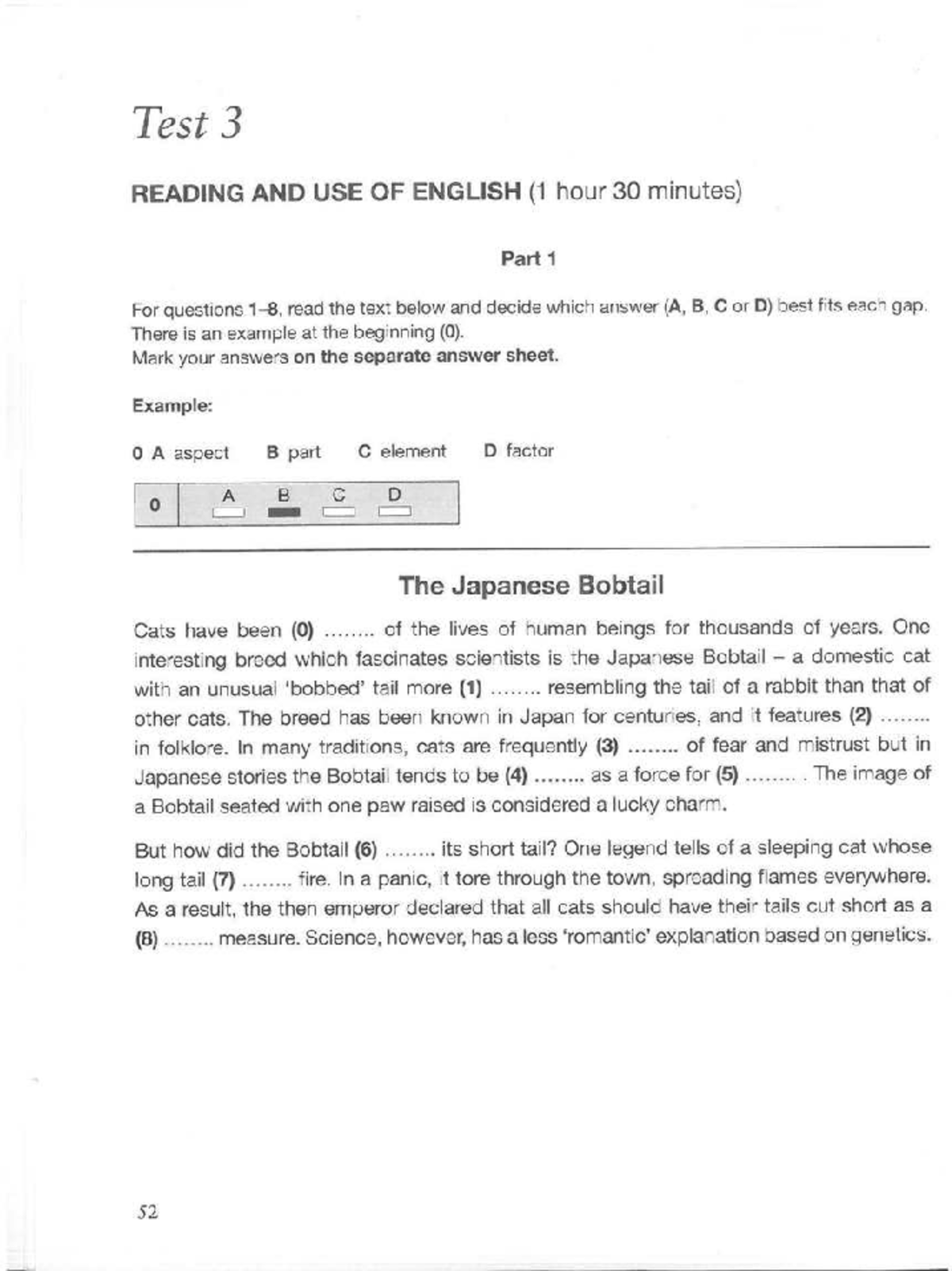 C1 Advanced CAE Test 3 Reading and Use of English Practice - Studocu
