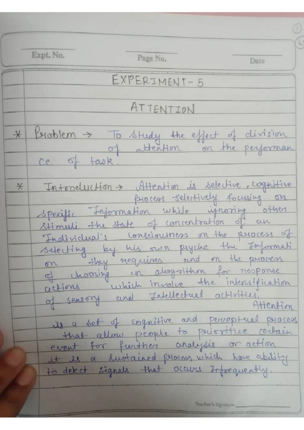 Experiment 3 serial verbal learning - Date Exps Na Page No. NY nr ...
