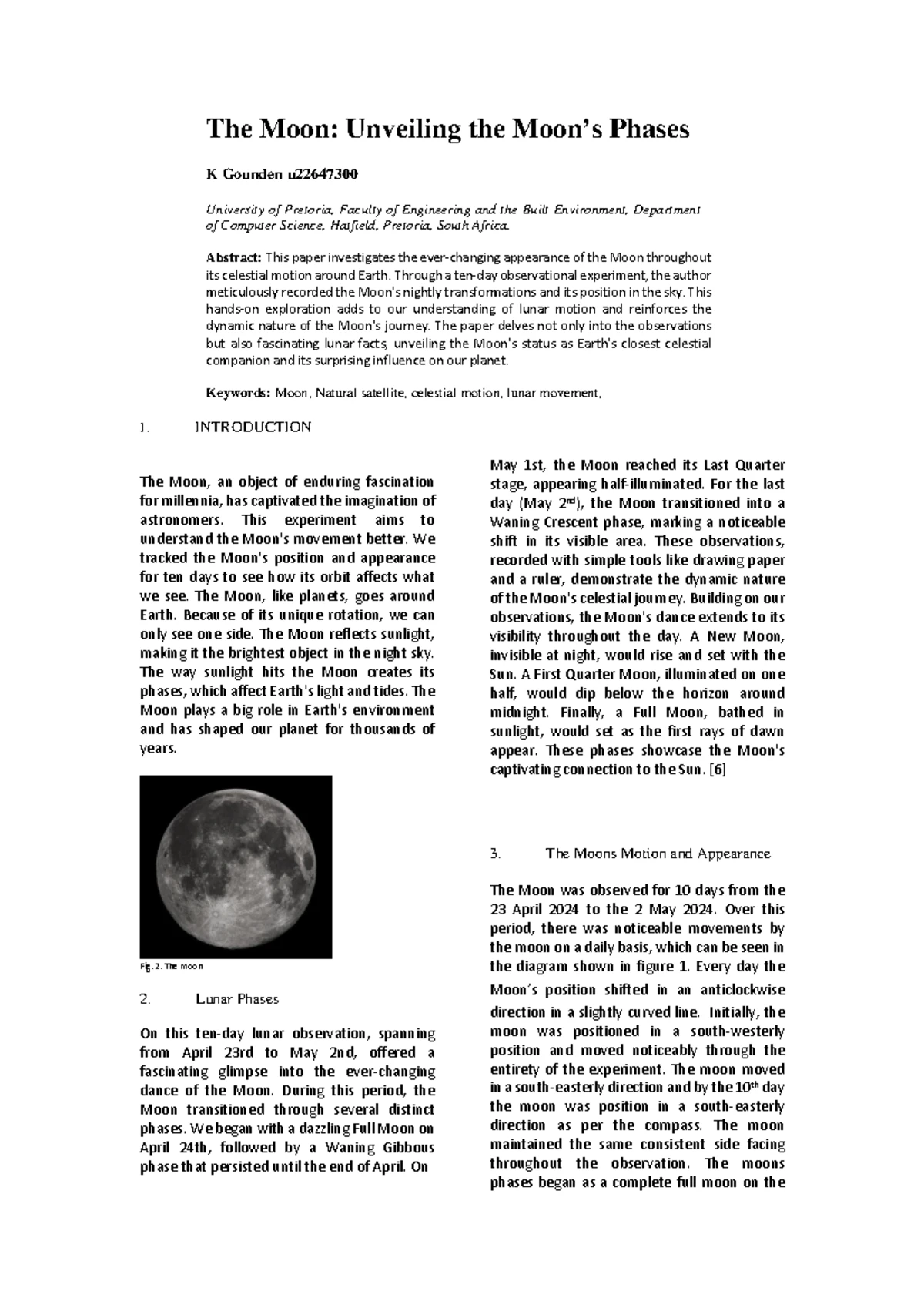 SCI 154 Assignment 2025: Observing the Moon's Position and Phases - Studocu