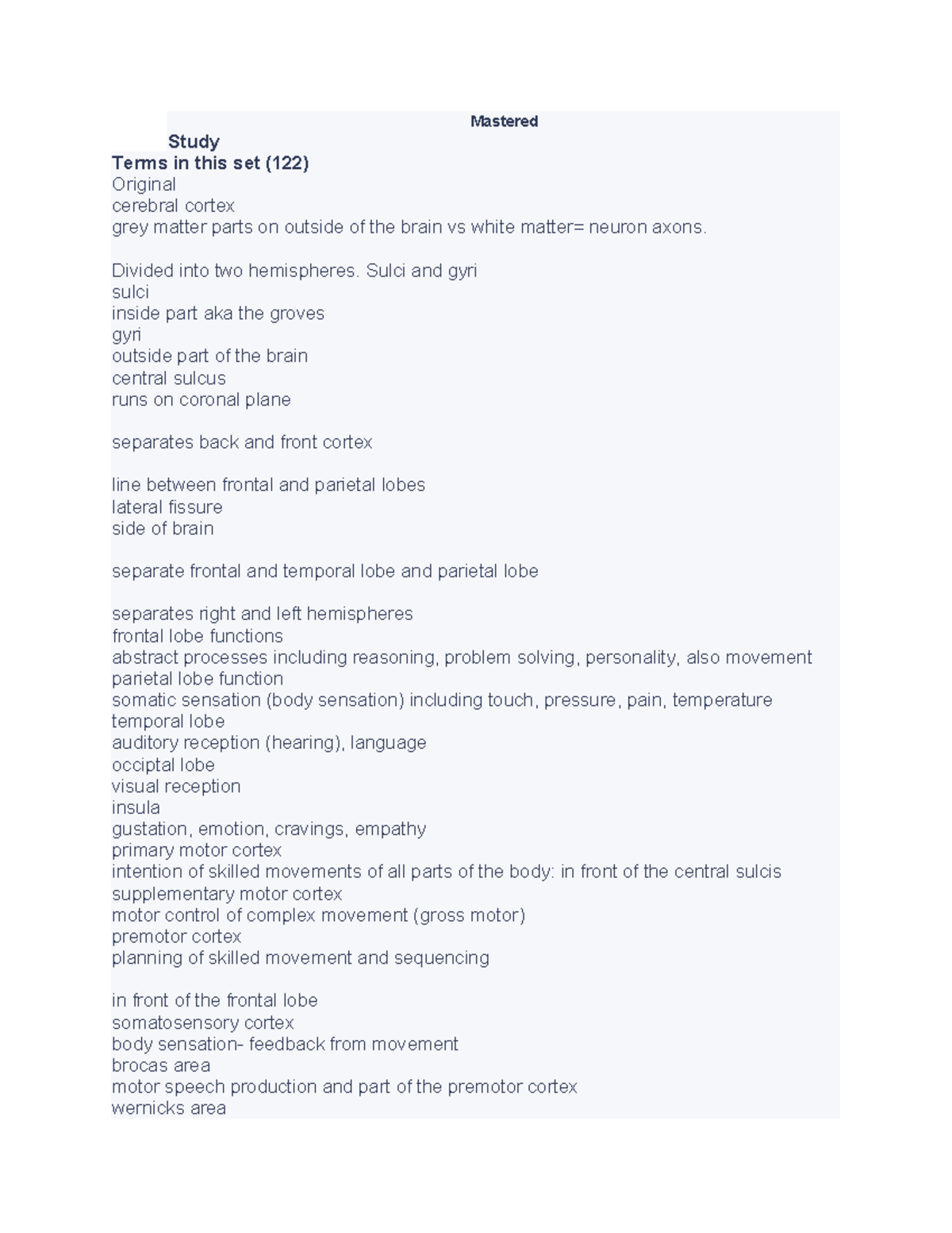 Csad 111 Exam 4 Study Guide - Key Neural Concepts and Terms - Studocu
