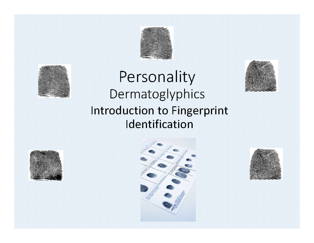Dermatoglyphics - tài liệu tham khảo - Personality Dermatoglyphics ...