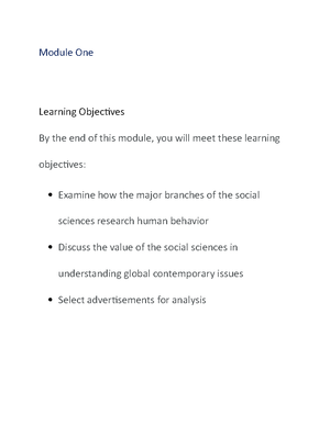 Module Five - Module Five Learning Goals Toward the finish of this ...