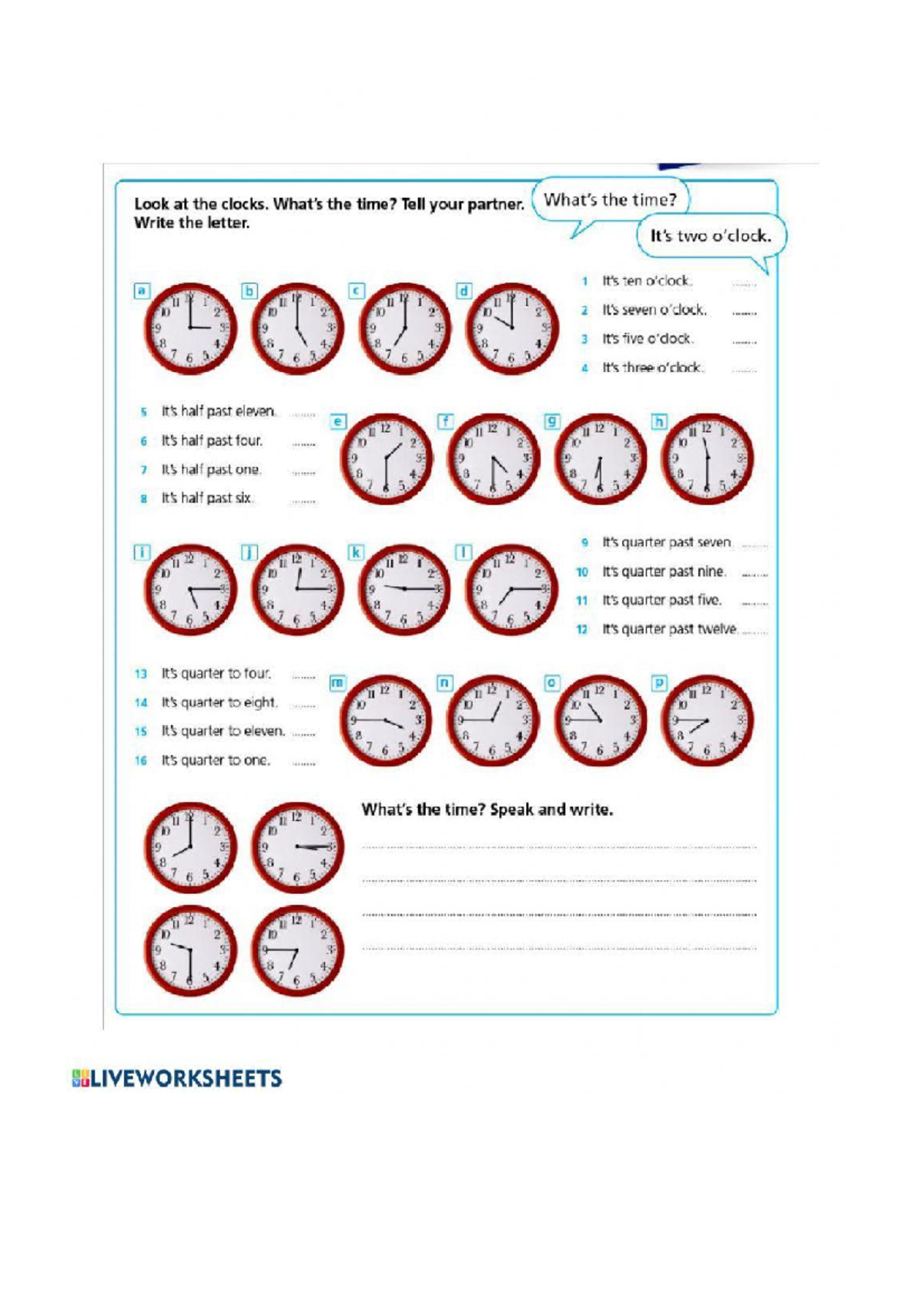 Time Recognition & Practice - DF