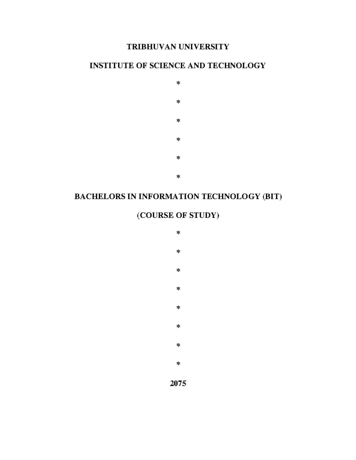 BIT Syllabus: Bachelors in Information Technology (BIT) 1st-6th Sem ...
