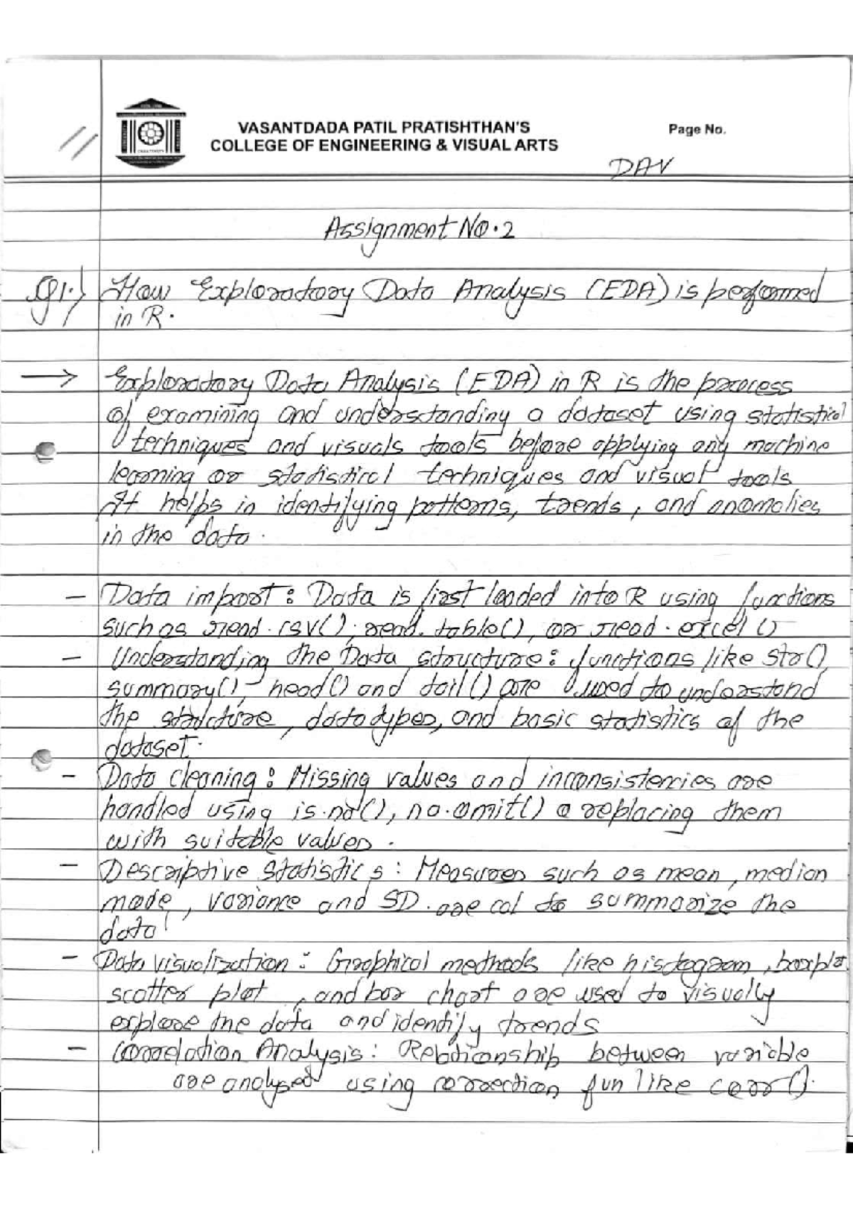 EDA and Text Summarization Techniques in R - DAV IA2 Assign - Studocu