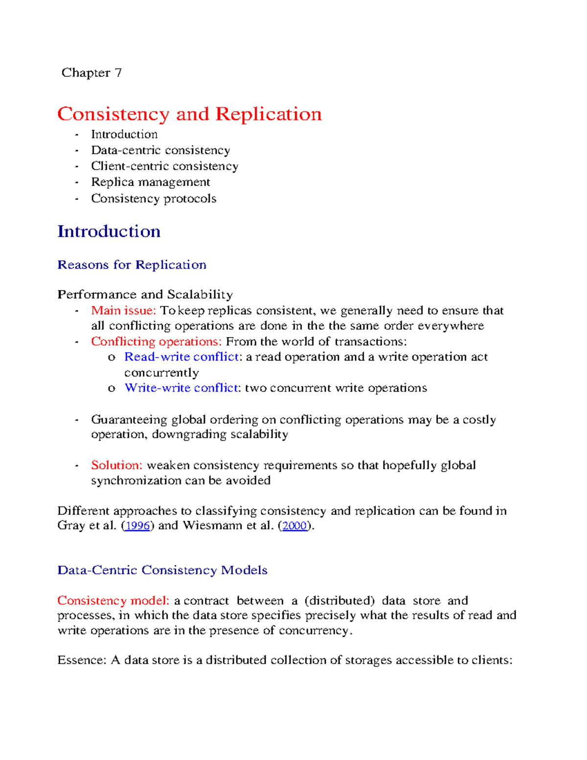 Distributed Systems (DS) Unit 2.2: Consistency and Replication Overview ...