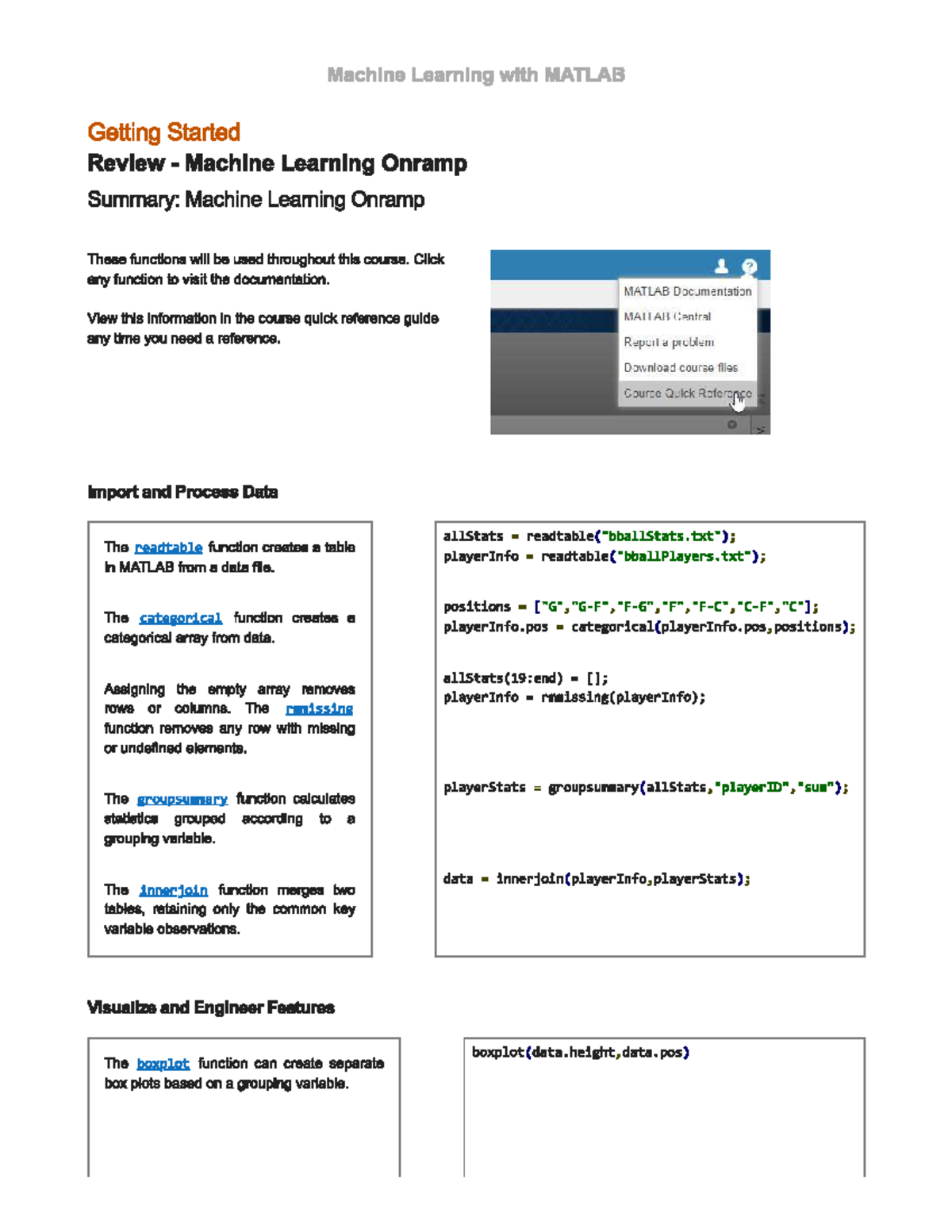 Machine Learning Matlab - Machine Learning with MATLAB Getting Started ...