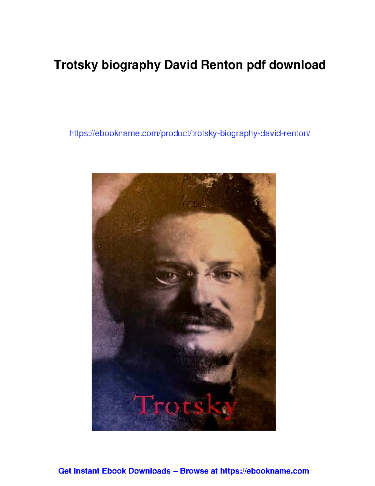 Trotsky Biography: Insights from David Renton's Critical Analysis - Studocu