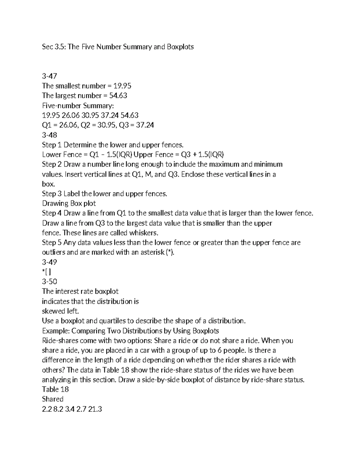 Comprehensive Guide to Boxplots & Five Number Summary Analysis - Studocu