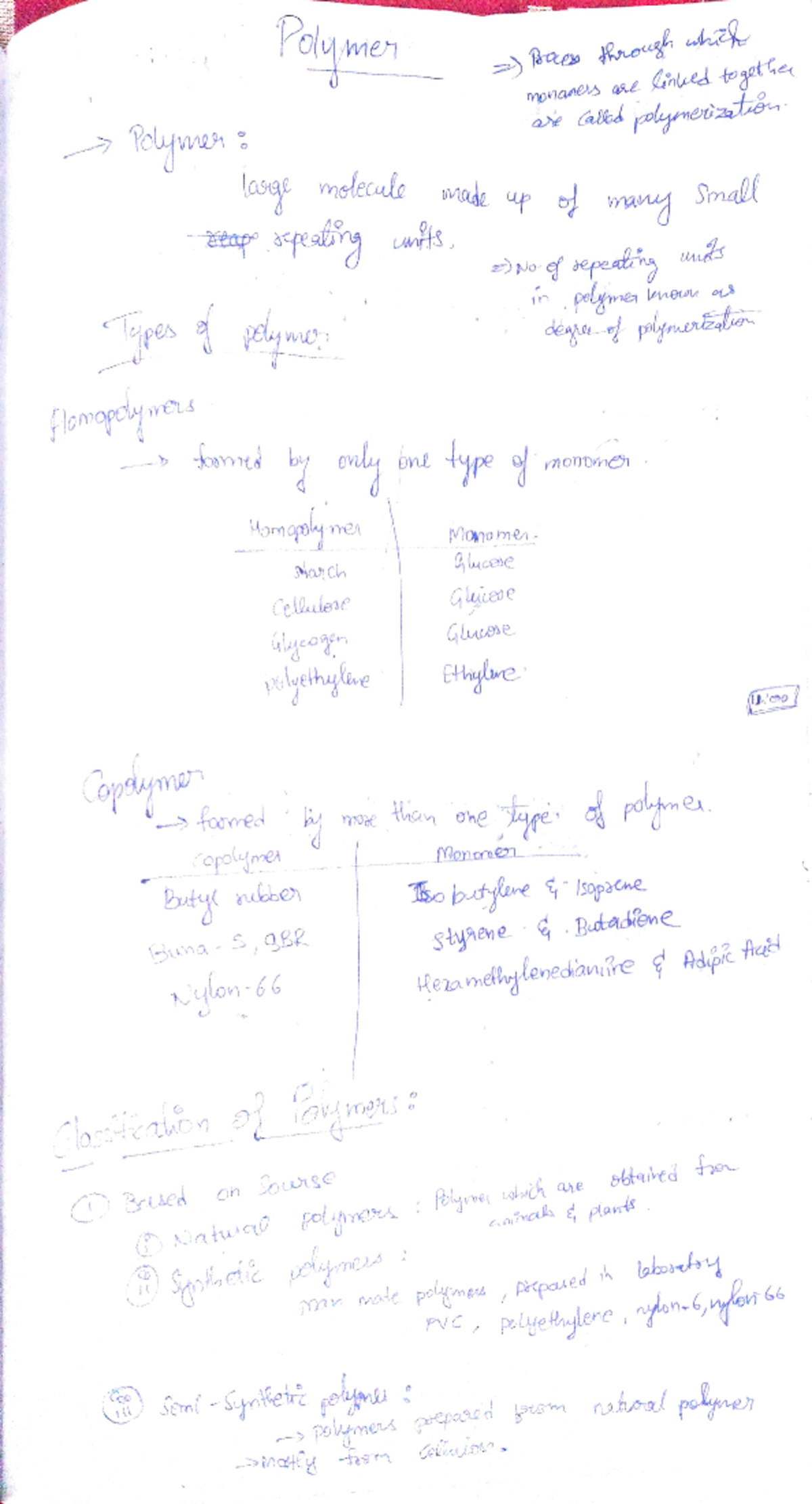 Polymers Chemistry Overview - Course Code 18CYB101J - Studocu