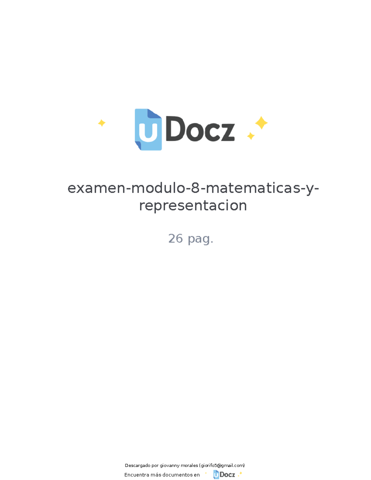 Examen Final Módulo 8 Matemáticas y Representación 37882 - Document Preview