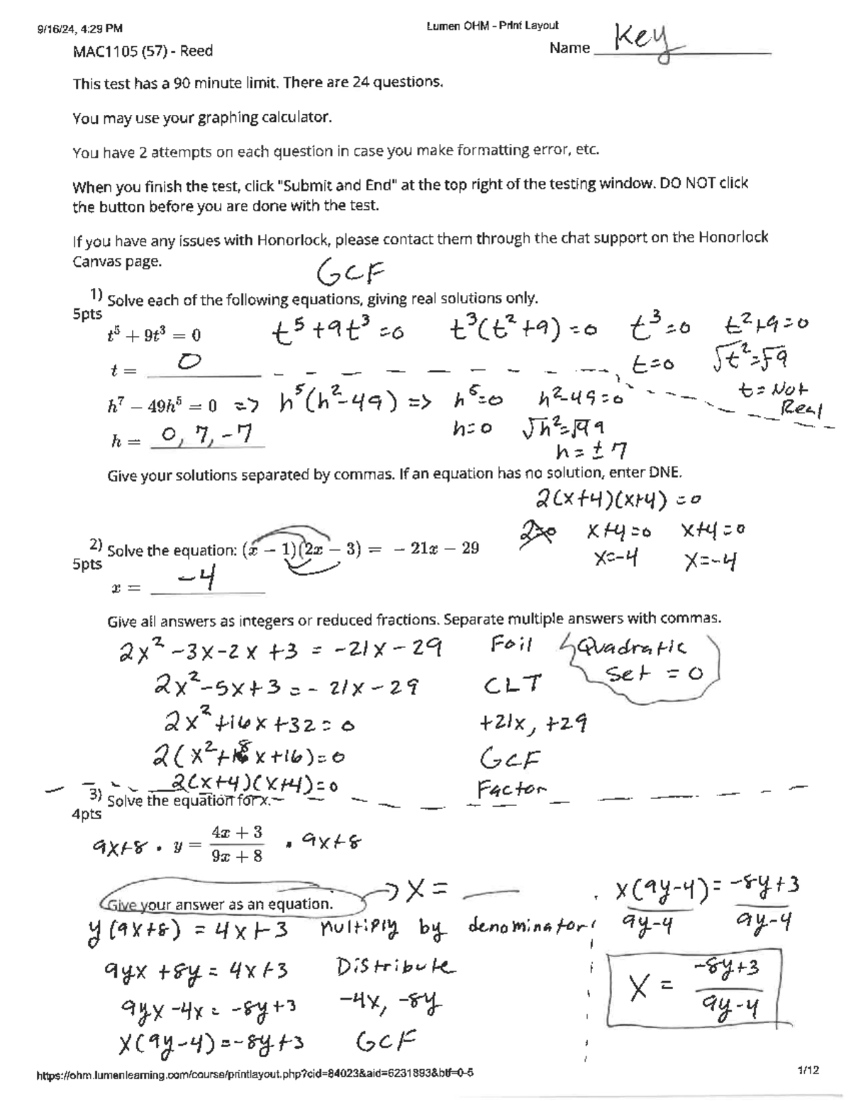 Final Exam Review for Course XYZ: Key Concepts and Practice Questions ...