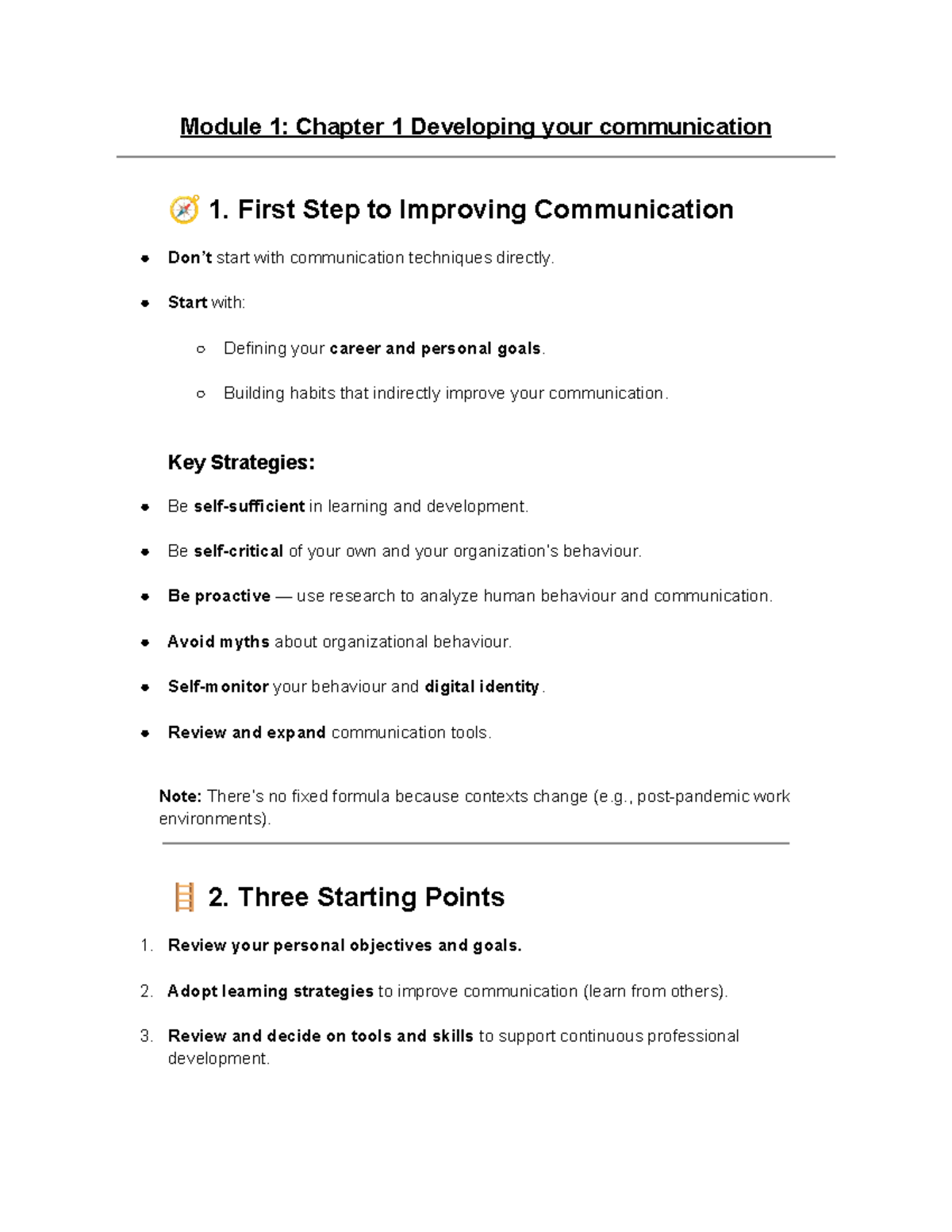 HSS 2102 Module 1: Communication Techniques and Strategies - Studocu