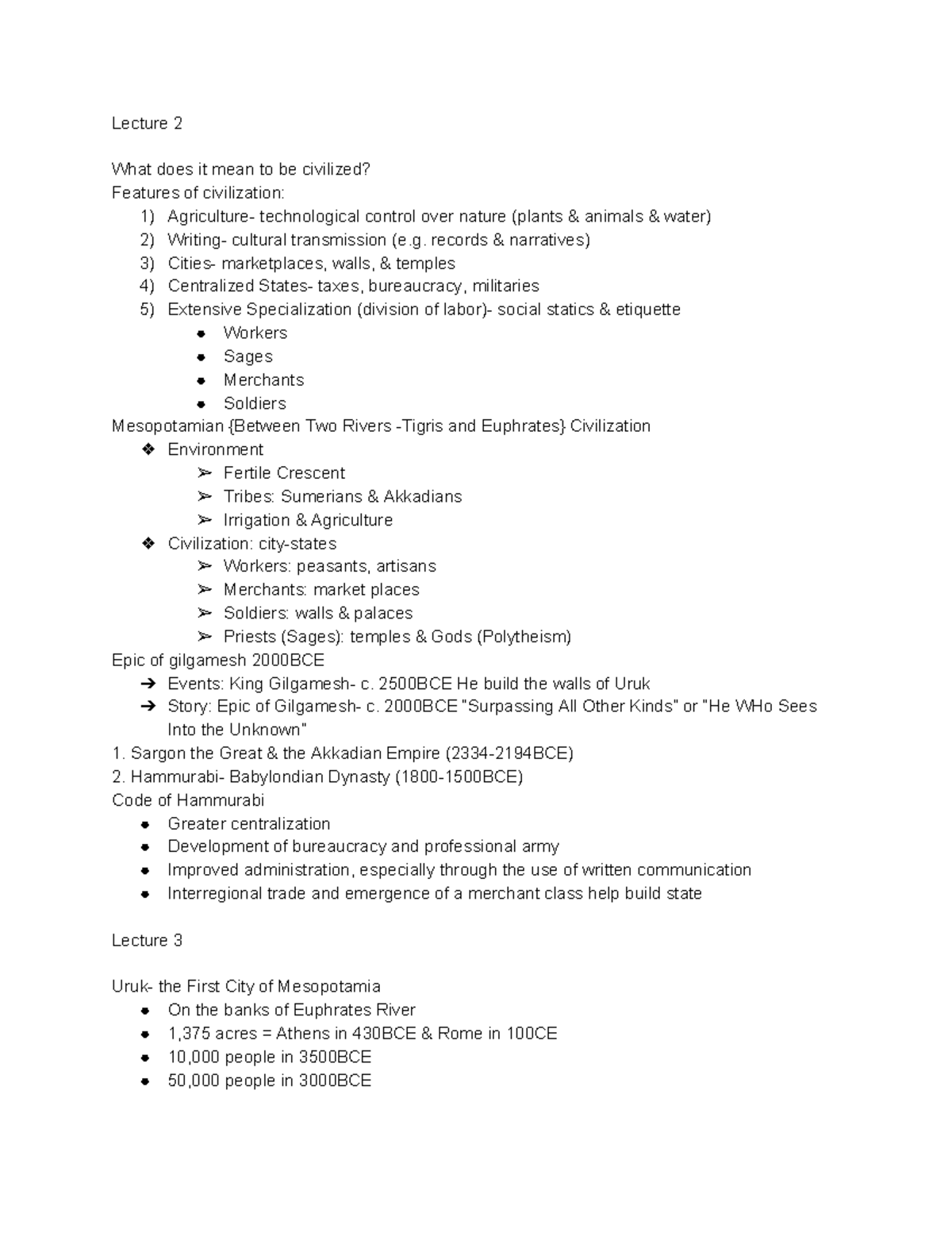 Global 45 Study Guide - Summary Survey Of World History - Lecture 2 ...
