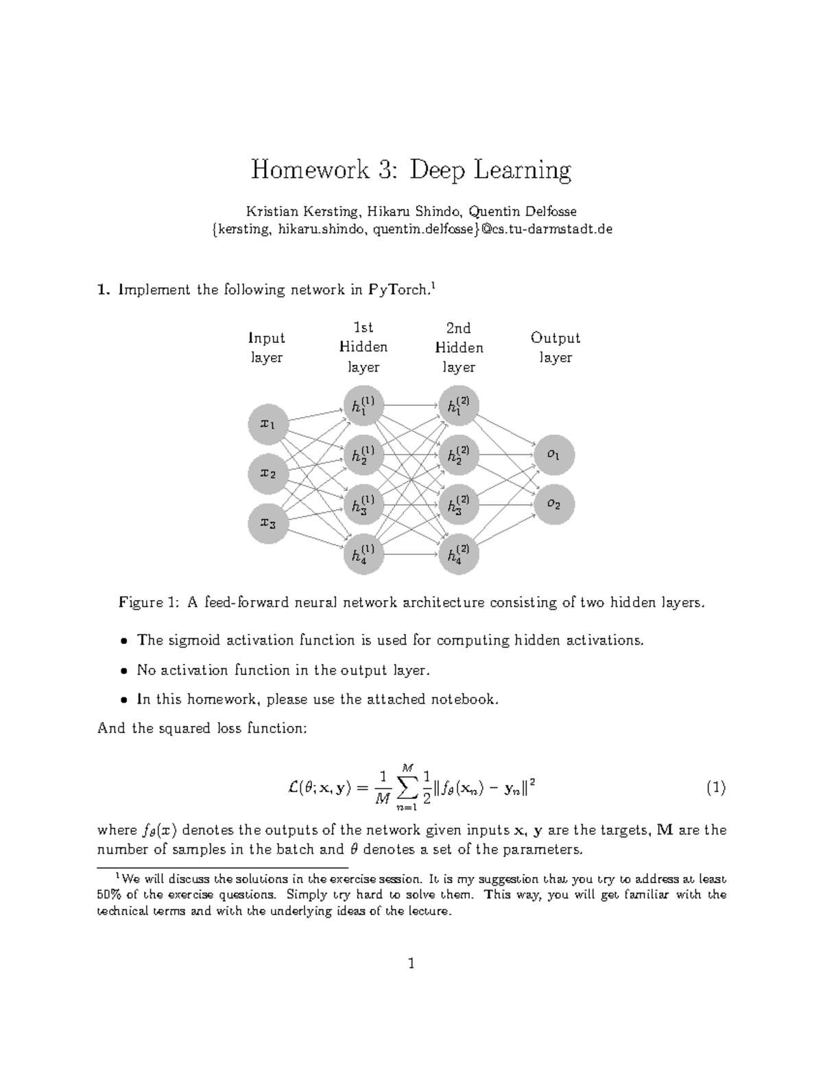 Se2024 Homework 3: Implementing a Neural Network in PyTorch - Studocu