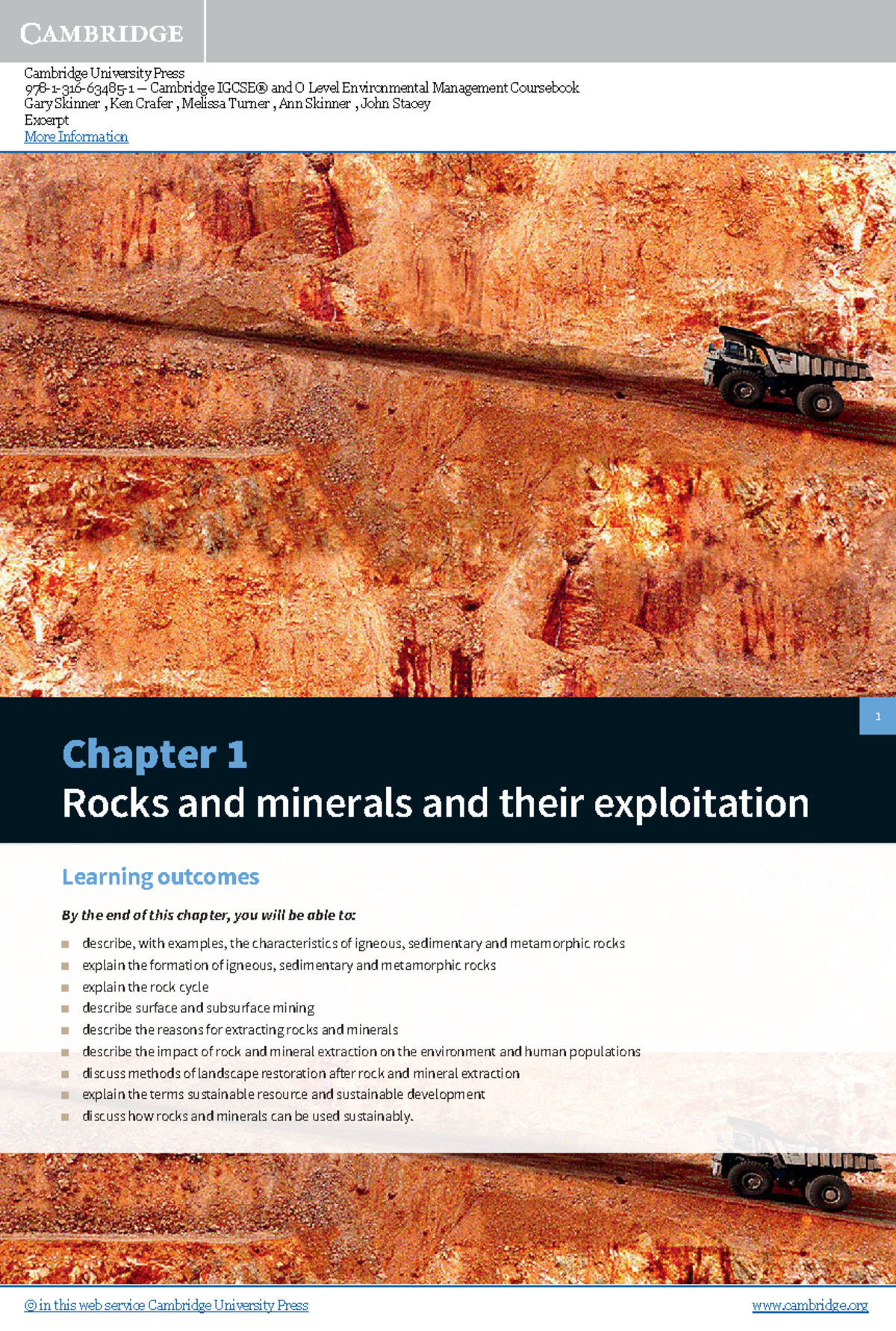 Rocks and Minerals: An Overview of Exploitation - IGCSE Environmental ...