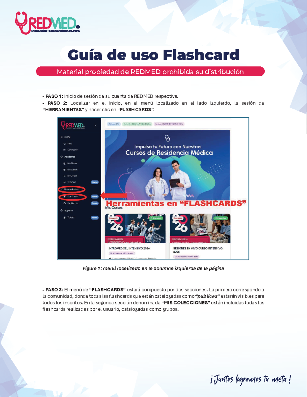 Guía de Uso de Flashcards - Tutorial REDMED - Studocu