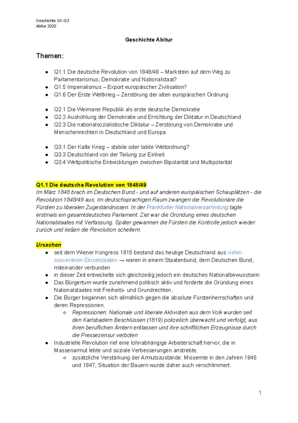 Geschichte Abitur Zusammenfassung Pdf