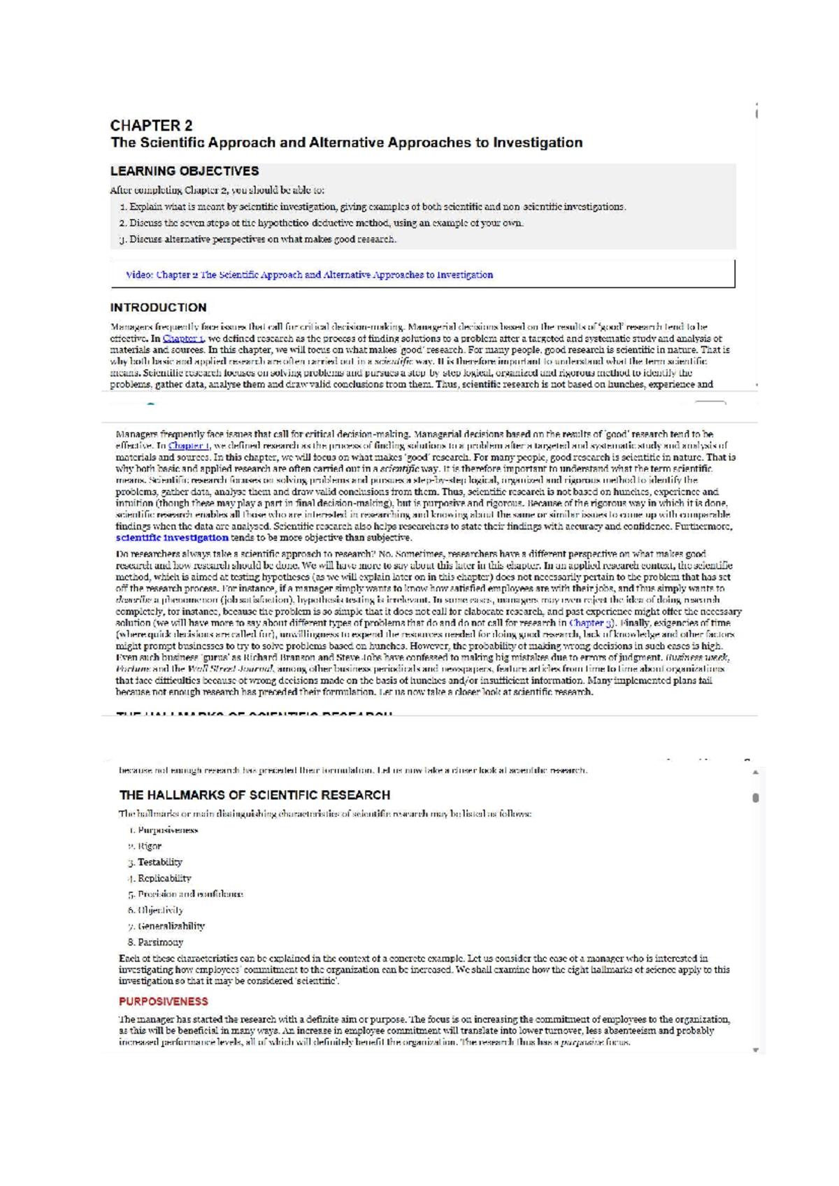 CHAPTER 2: The Scientific Approach & Alternative Research Methods ...
