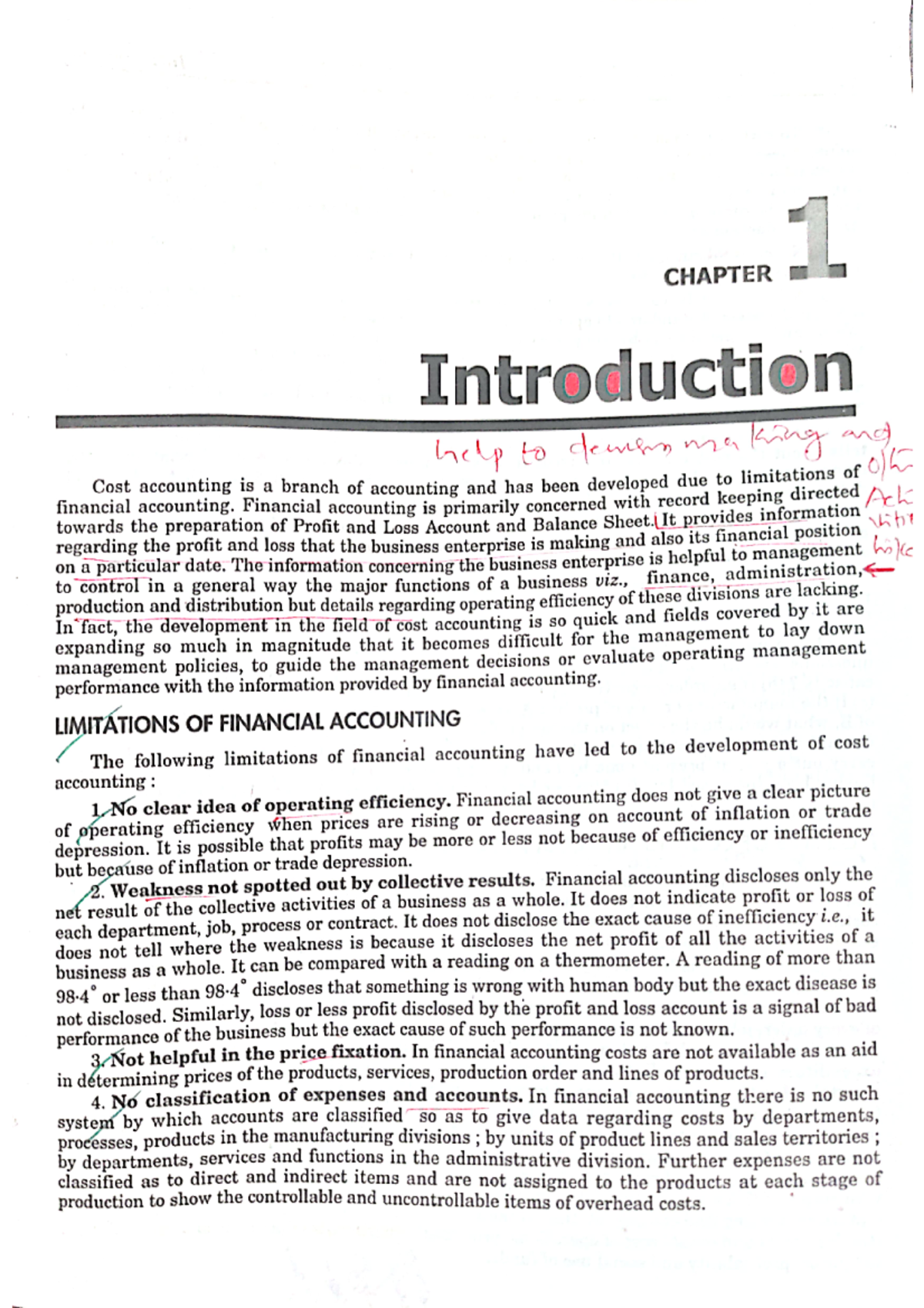 Introduction to COST Accounting Concepts and Principles - Studocu