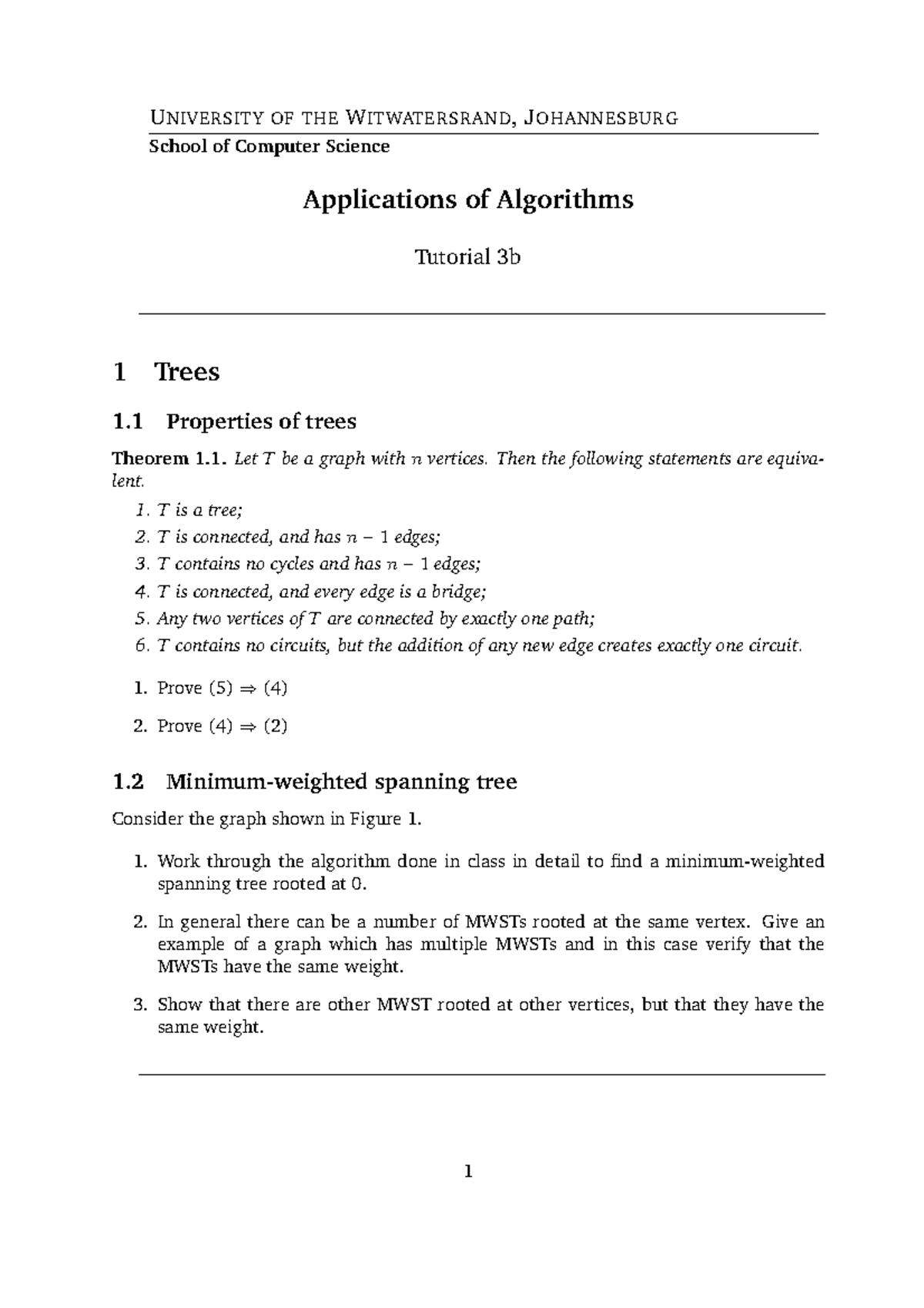 Tut 3b - Applications of Algorithms: Trees & Stable Marriages - Studocu