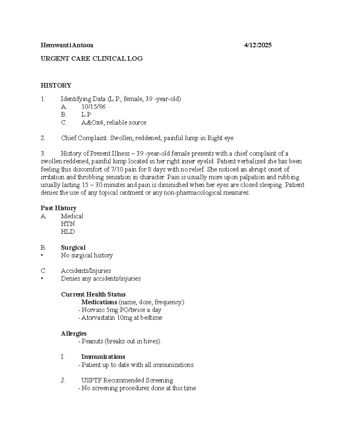 NUR5640 Clinical Log: Bacterial Vaginosis Case Study and Management ...