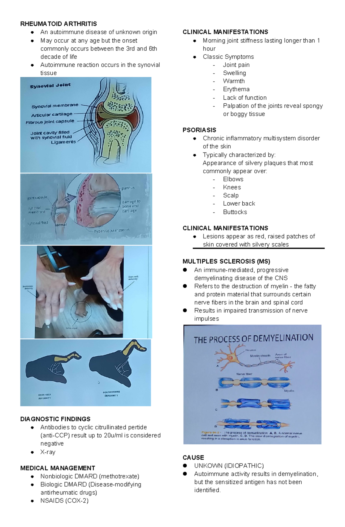 Rheumatoid-TO-MS - reviewer - RHEUMATOID ARTHRITIS An autoimmune ...