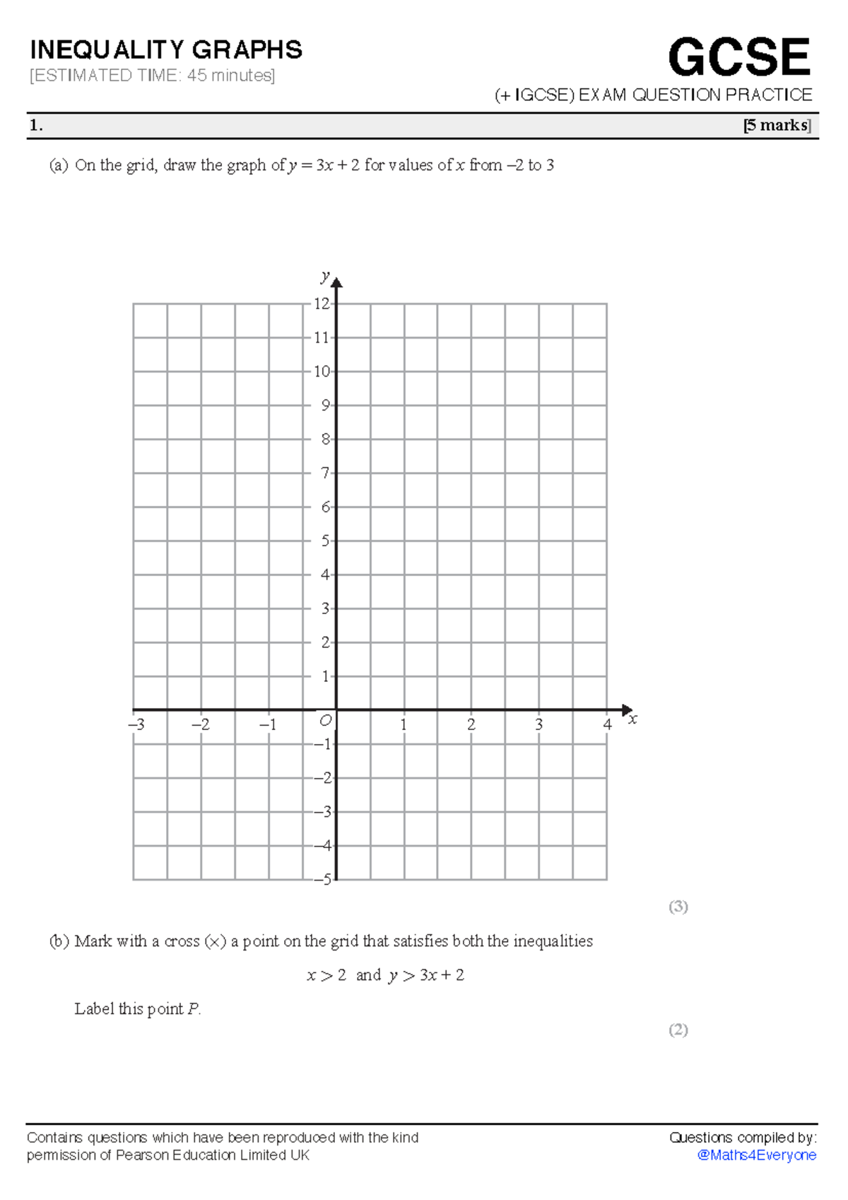 GCSE Inequality Graphs Practice Questions and Solutions - Studocu