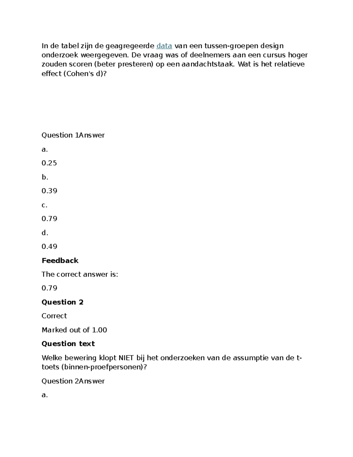 Oefentoets Deel B: Analyse van Design Onderzoek en Statistische Toetsen ...