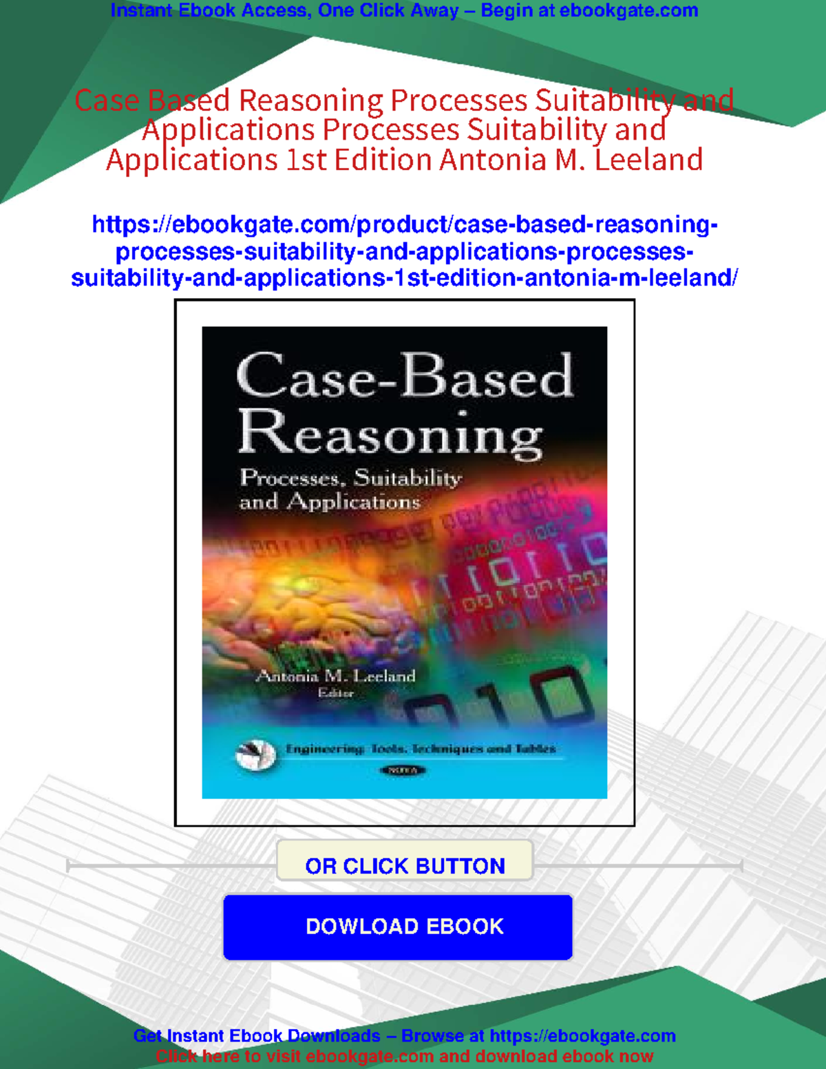 Case Study: Reasoning Processes, Suitability & Applications (ENG 54605 ...
