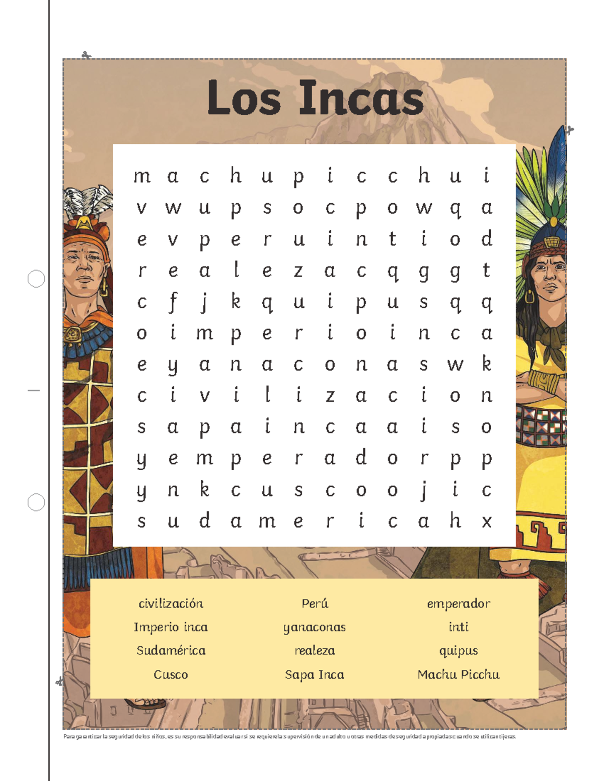 Cl-cs-1724453300-Sopa de Letras: Los Incas - Studocu
