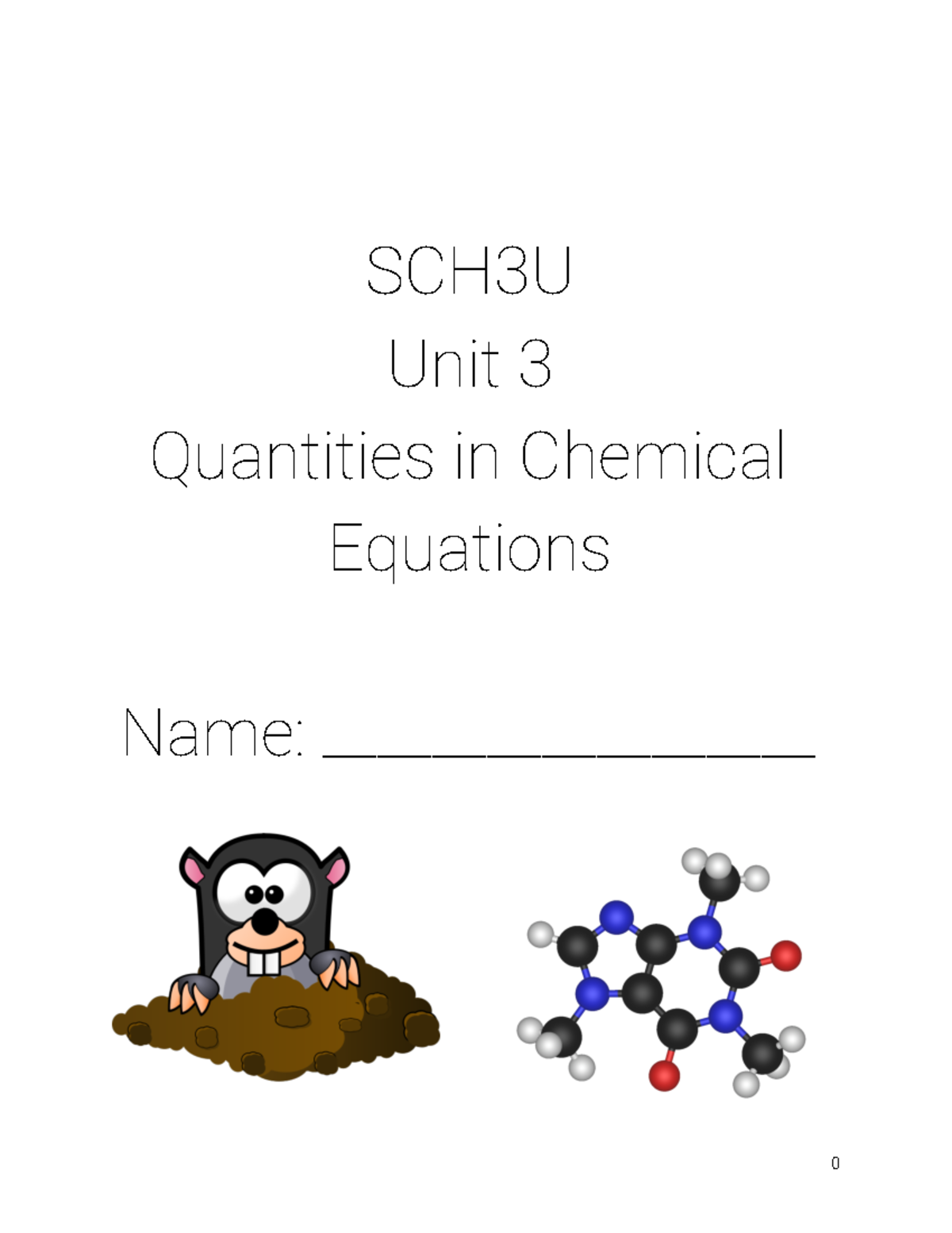 SCH3U Unit 3: Moles and Quantities in Chemical Equations Notes - Studocu