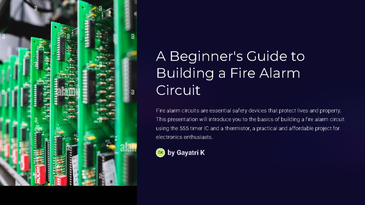 Circuit Diagram Of Fire Alarm Using Thermistors