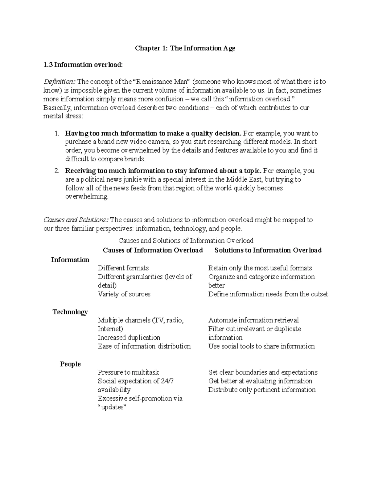 Mcs 2020 - Notes - Chapter 1 Study Notes: Driving Business with Systems ...