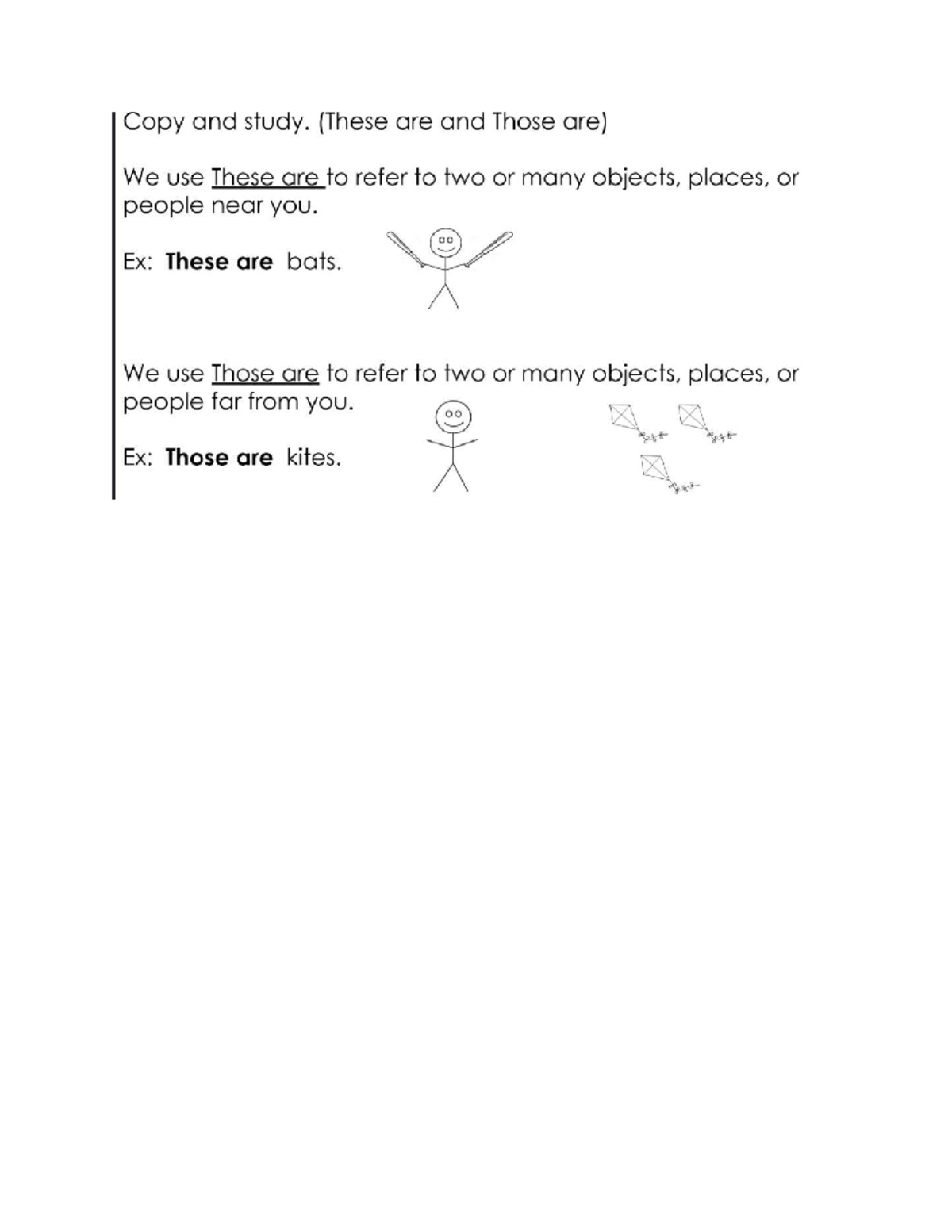 Grade 1 Lesson: Understanding 'These are' and 'Those are' - Studocu