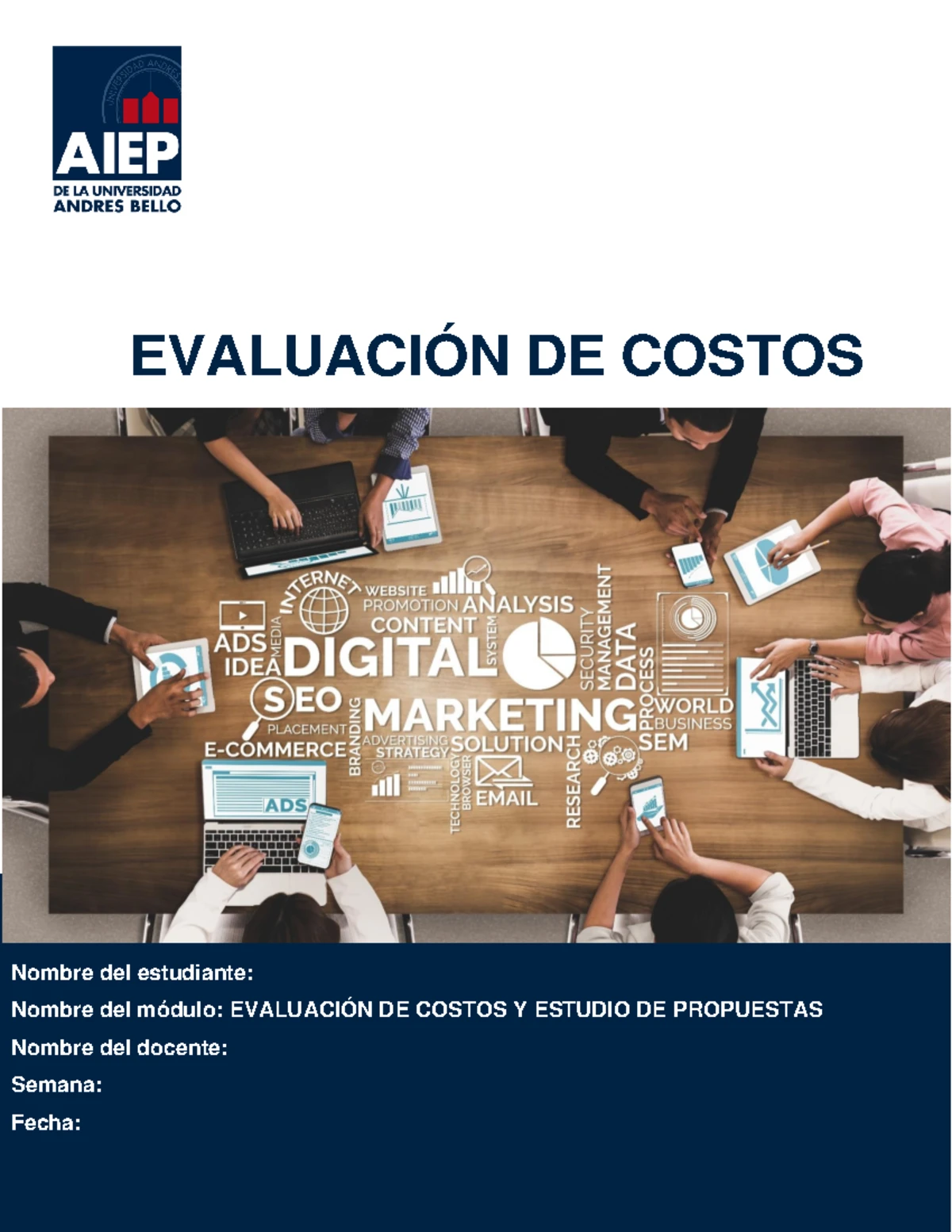 Prueba 1: Informe de Costo y Presupuesto - AVMO Otoño 2025 - Studocu