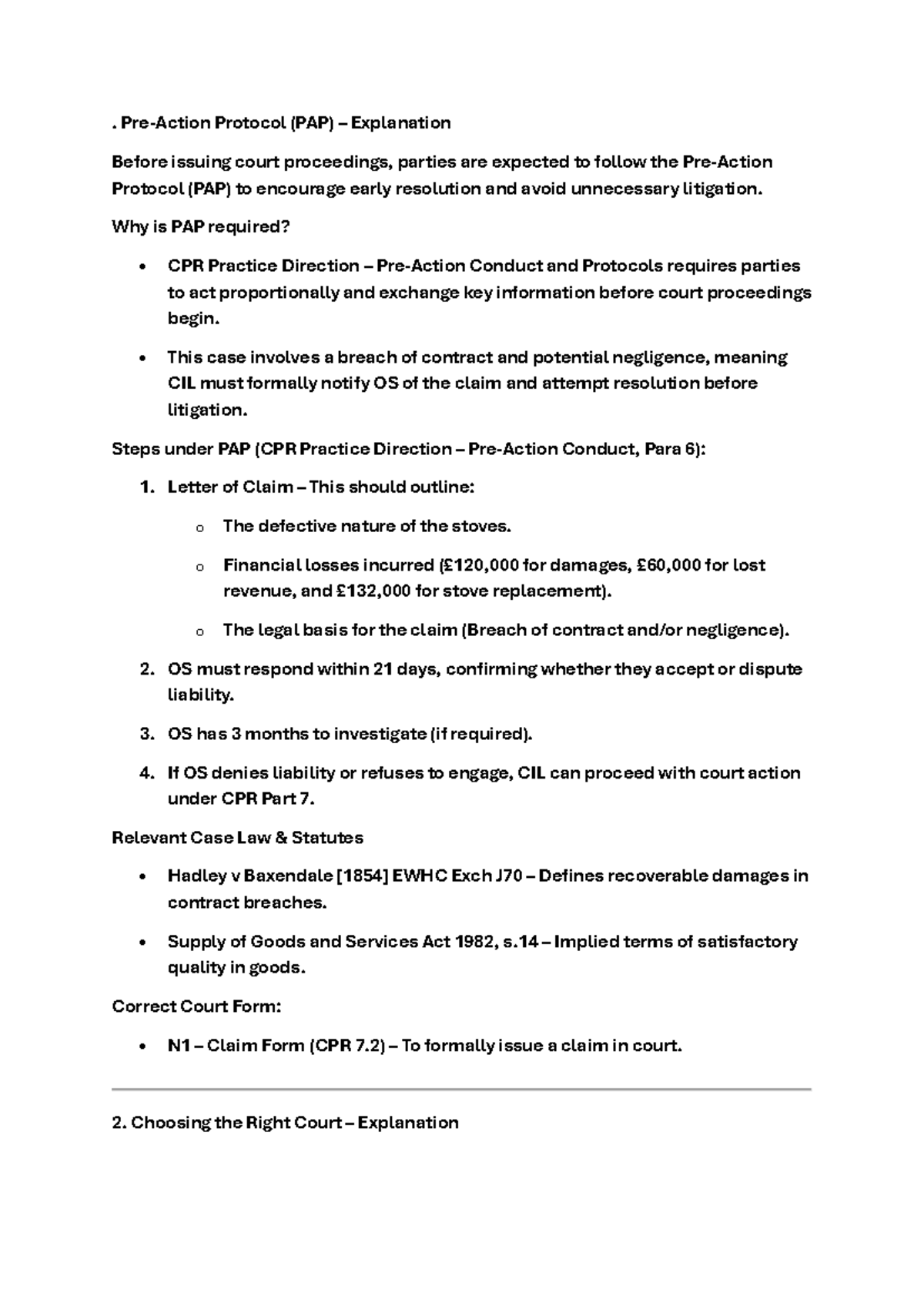 CPR Pre-Action Protocol (PAP) – Process, Key Steps & Deadlines - Studocu