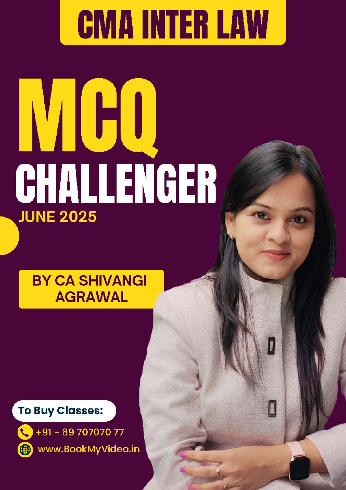 CMA Inter Law MCQ Challenger - June 2025 by CA Shivangi Agrawal - Studocu