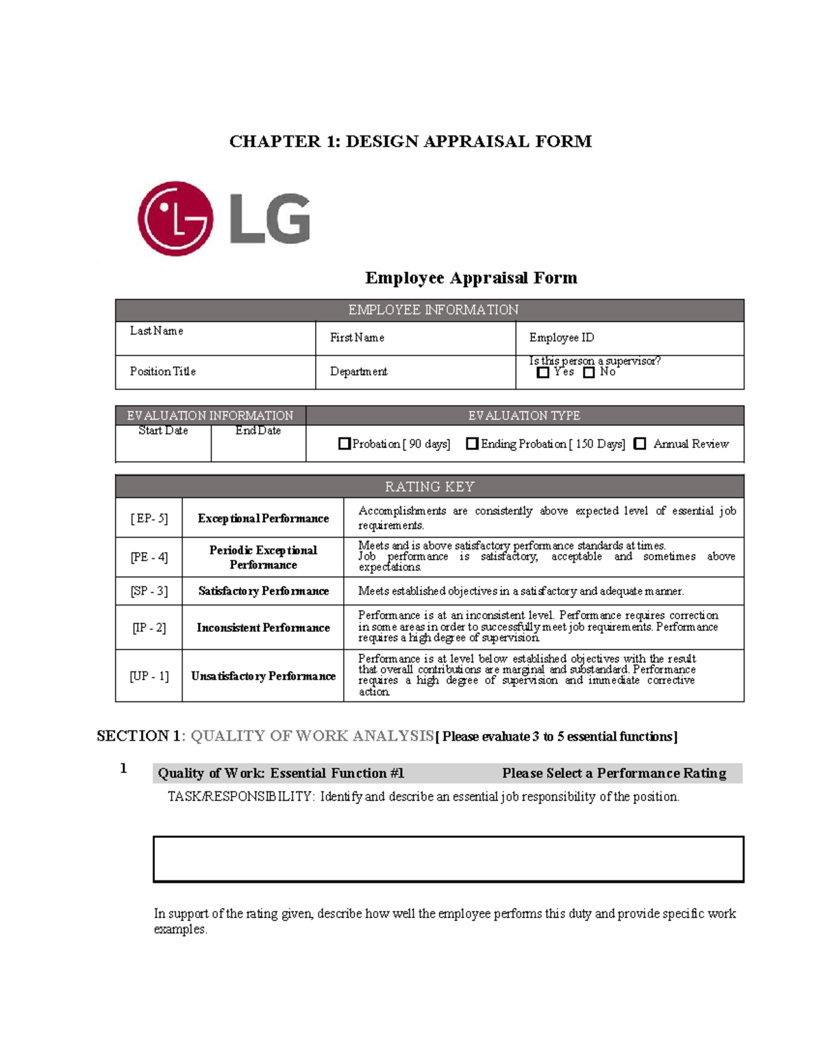 Appraisal-form - Appraisal-form - CHAPTER 1: DESIGN APPRAISAL FORM ...