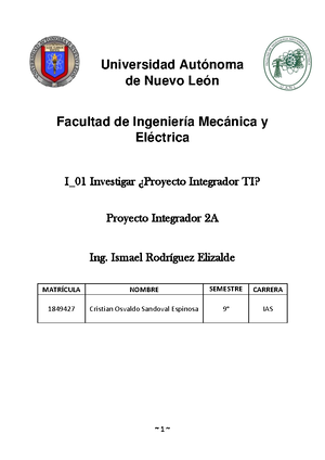 Tarea 1 - Actividad 1 - Universidad Autónoma de Nuevo León Facultad de ...