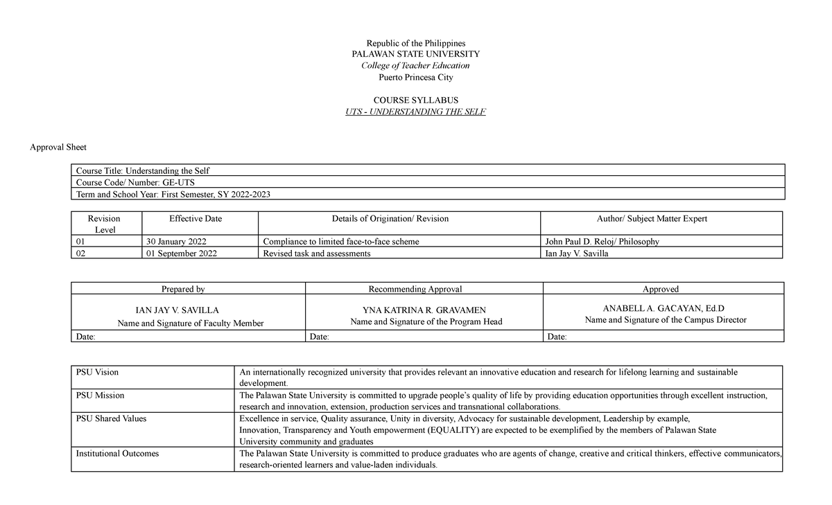 GE UTS Final - Use as reference only. - Republic of the Philippines ...