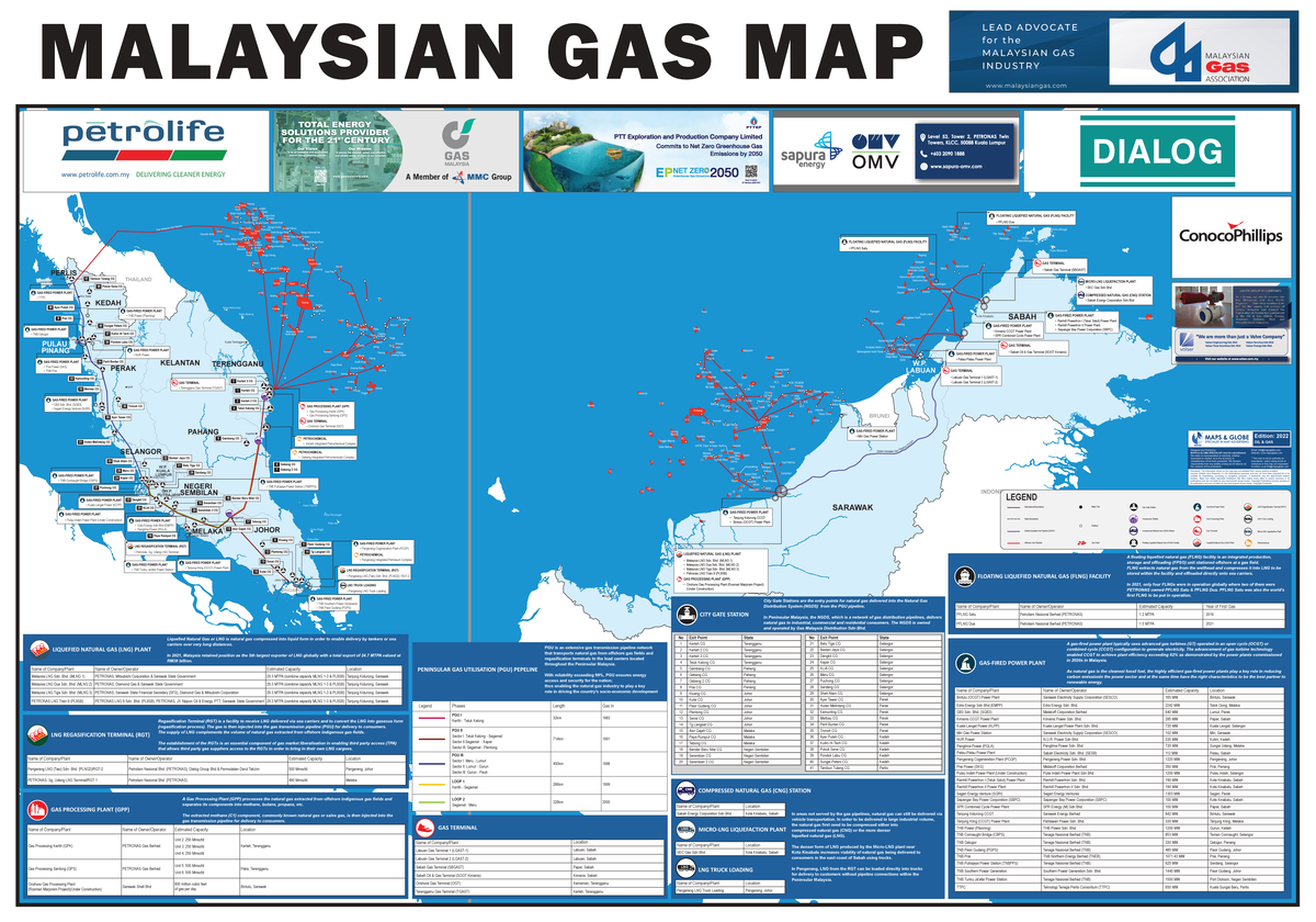 Malaysia Gas Map 2022: Comprehensive Overview of LNG & Power Plants ...
