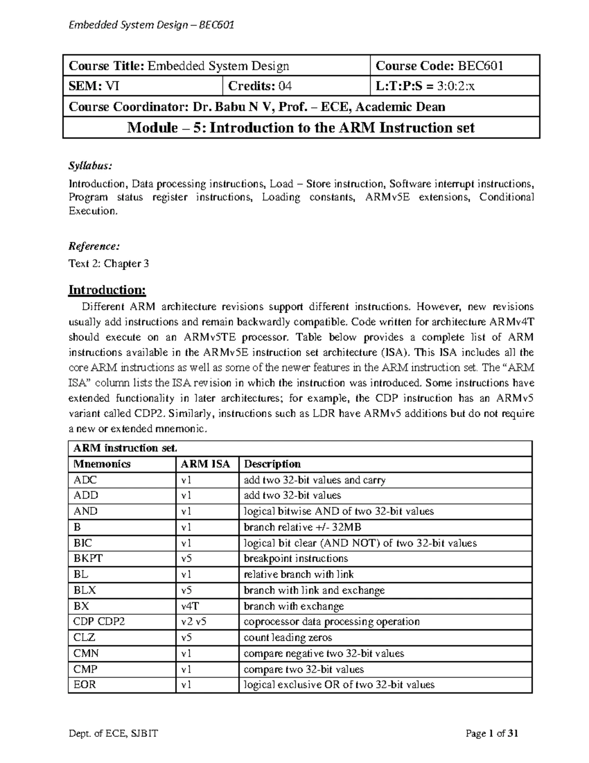 BEC601 Final Exam: Embedded Systems Overview and Key Concepts - Studocu