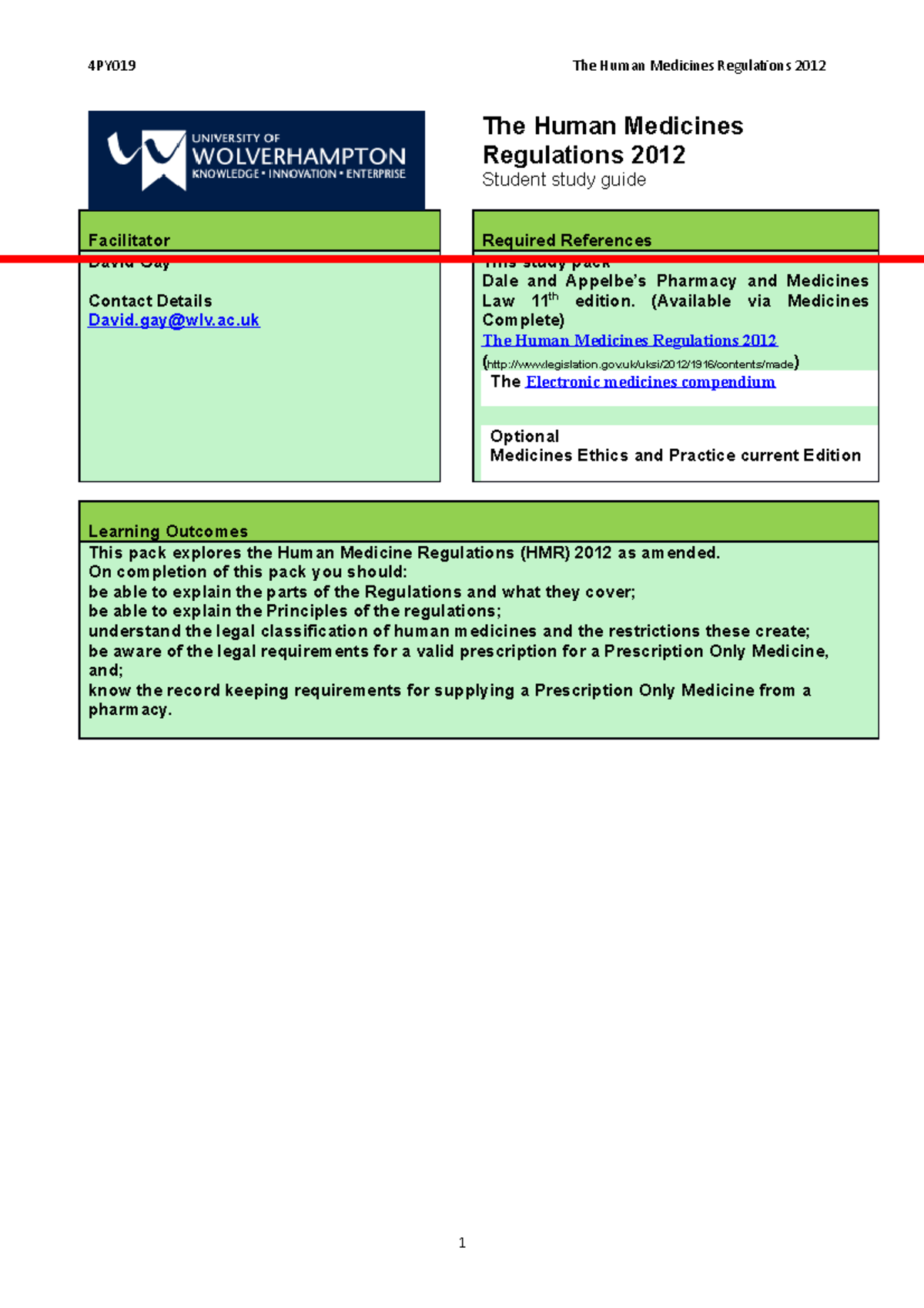 **HMR 2012 Study Guide: Understanding Human Medicines Regulations ...