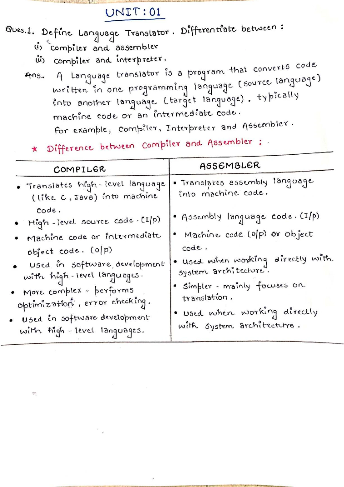CD Assignment 01: Compiler Design (COMPILER DESIGN) - CSE 6th Sem - Studocu
