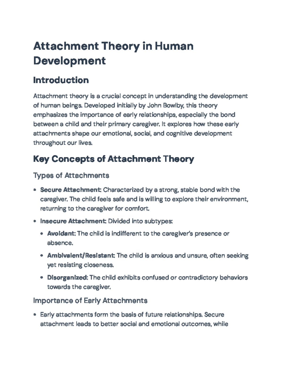 Attachment Theory in Human Development: Key Concepts and Impact ...